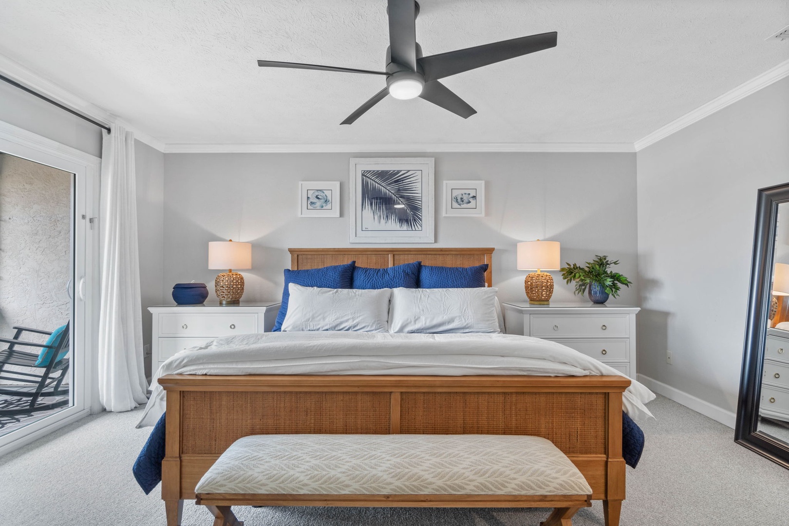 Master bedroom with king bed
