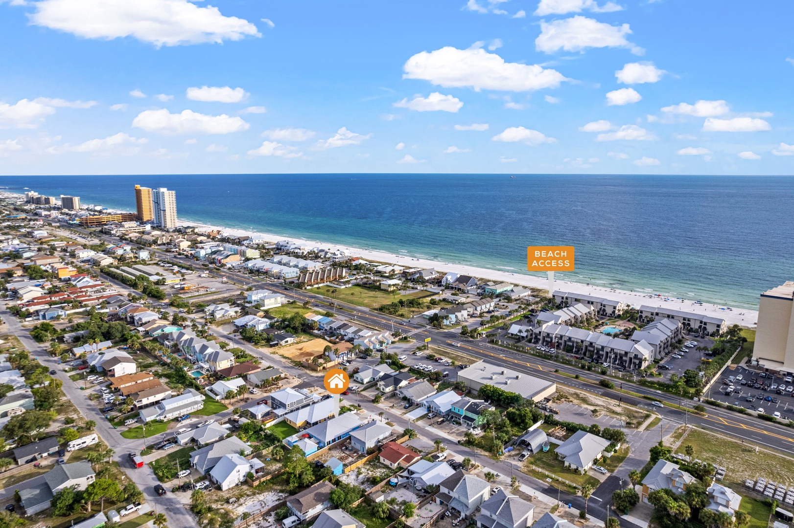 Area view to beach front access
