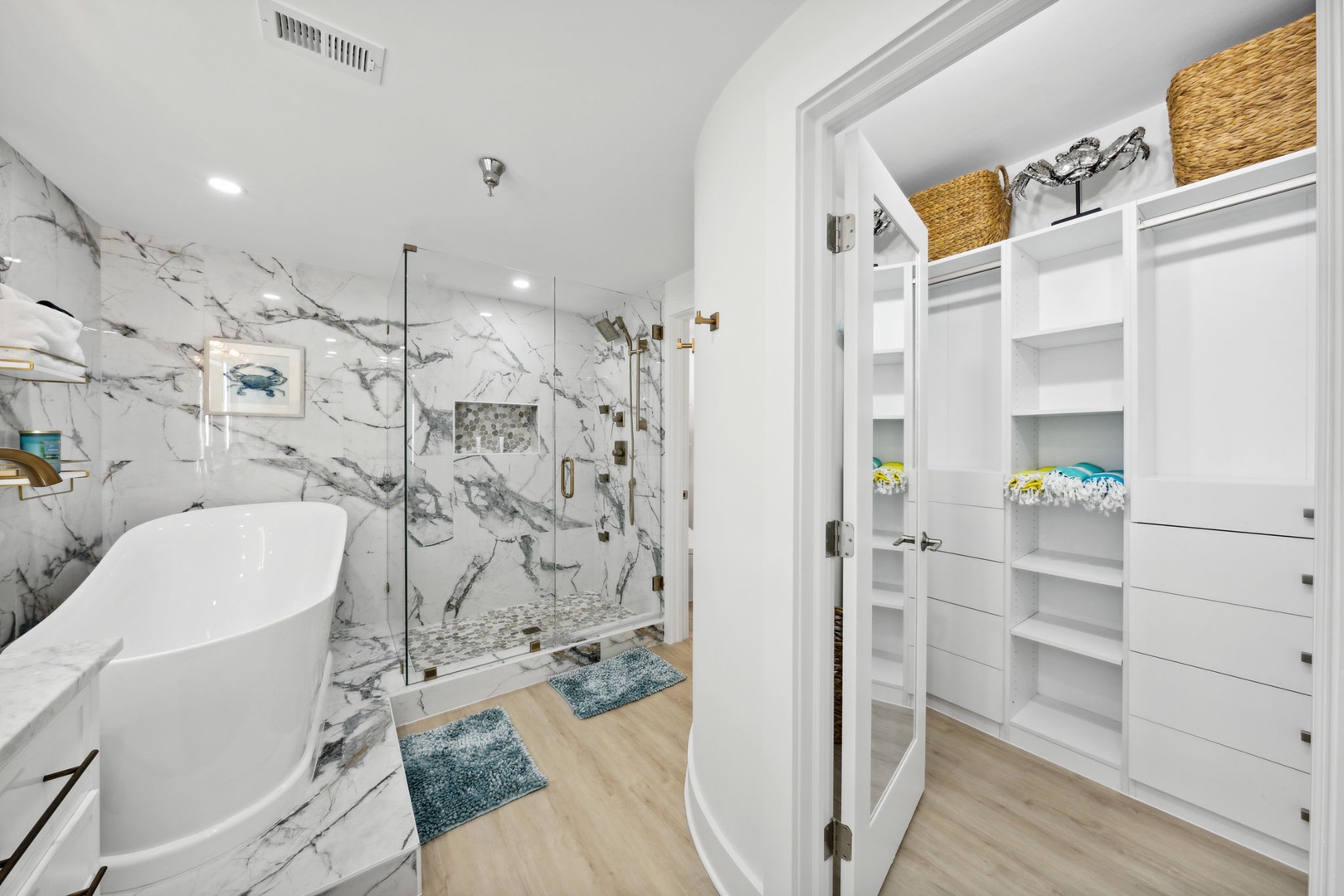 Master bathroom & closet