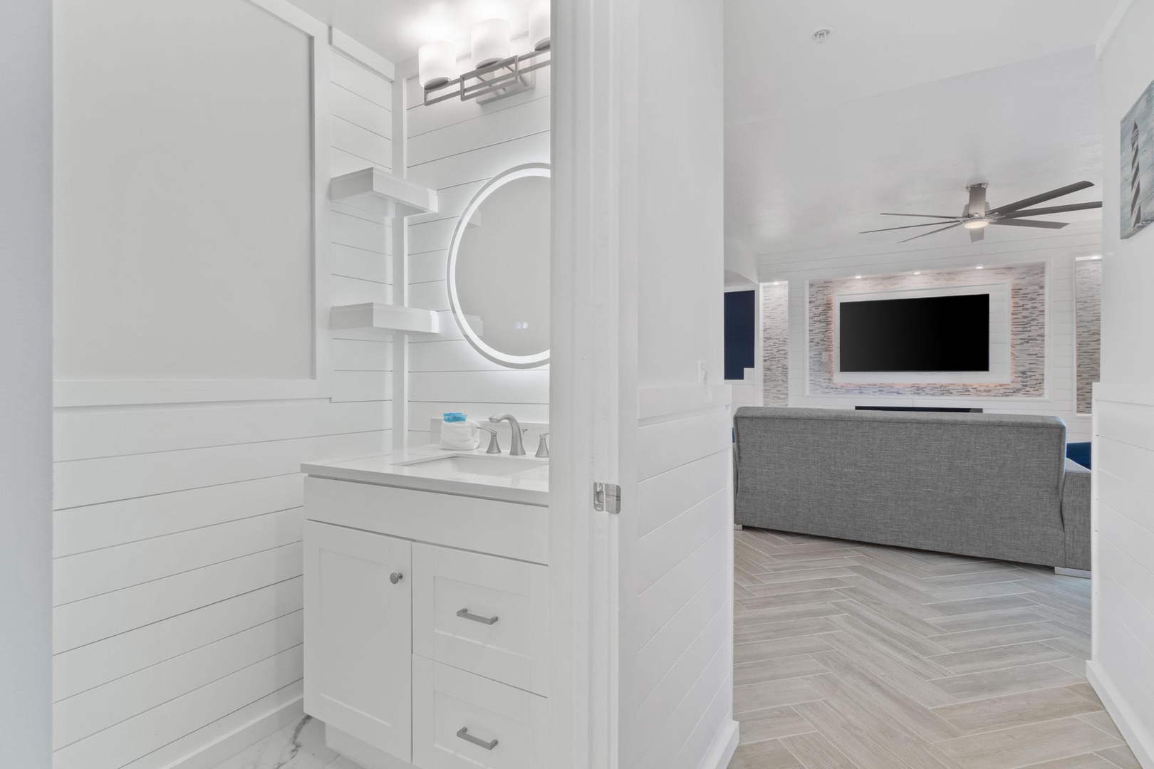 Half bathroom in living area