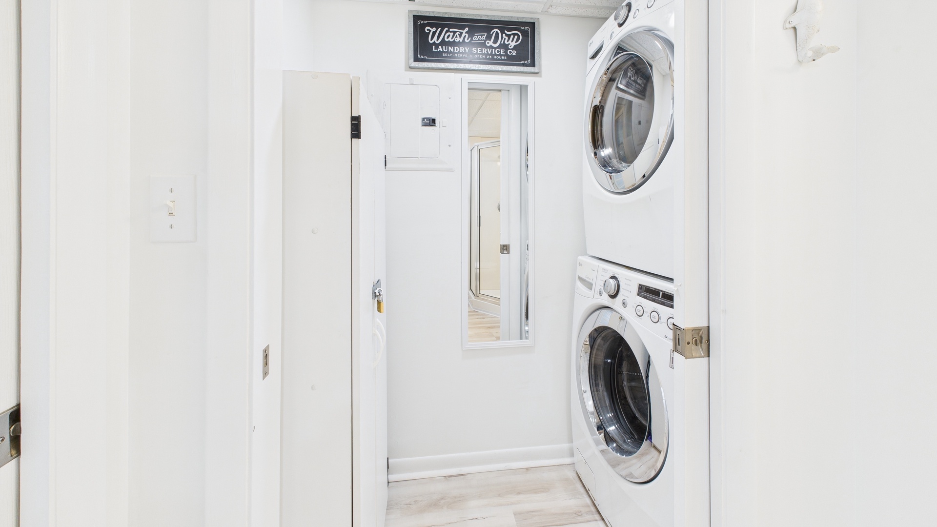 Washer and dryer machines in unit