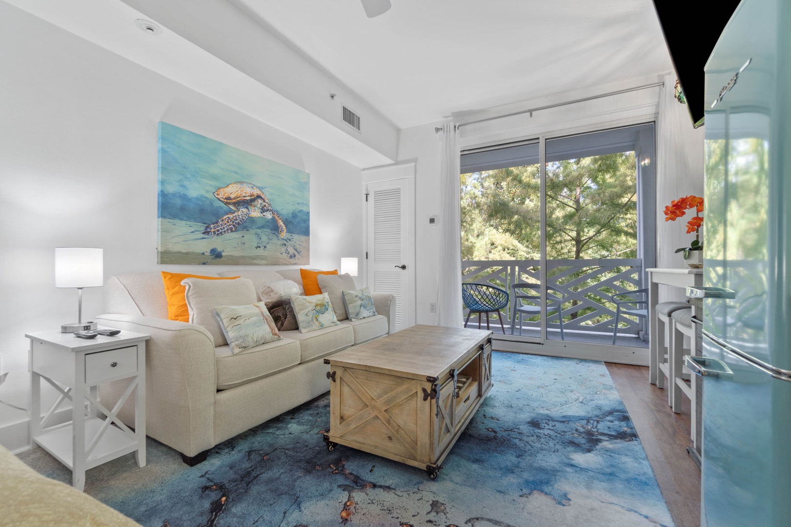 Living area with a couch
