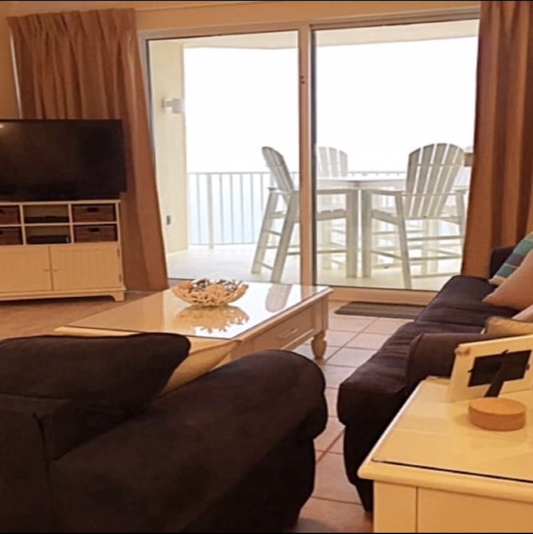 Living room with sofa bed