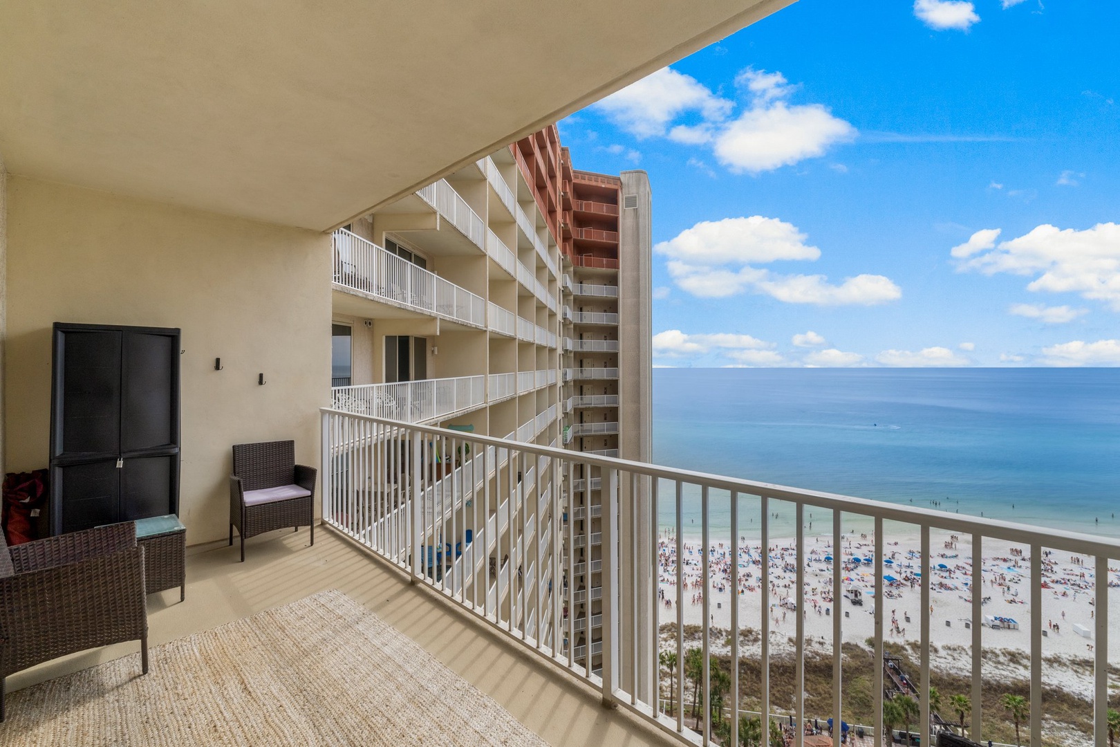 Balcony with Ocean and Beach Views