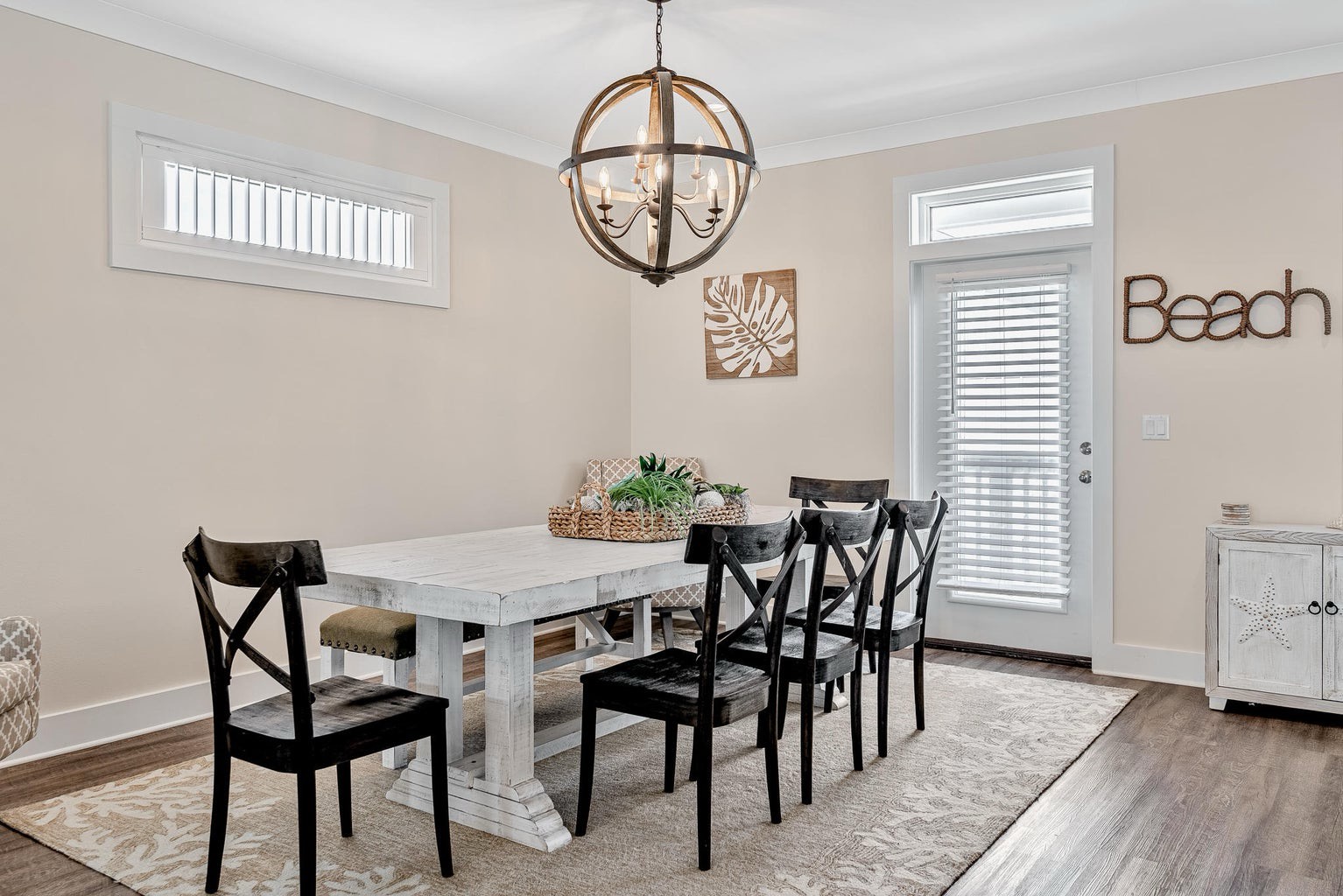 Dining table with ample seating