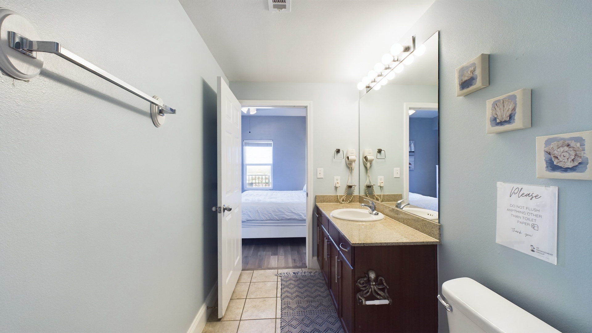 Primary bathroom with shower and tub combo