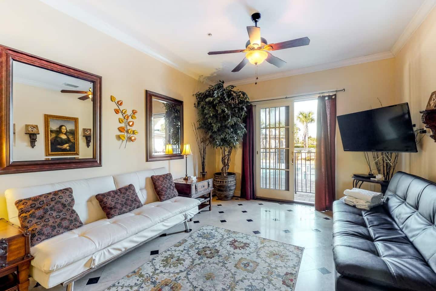 Living room with sleeper sofa