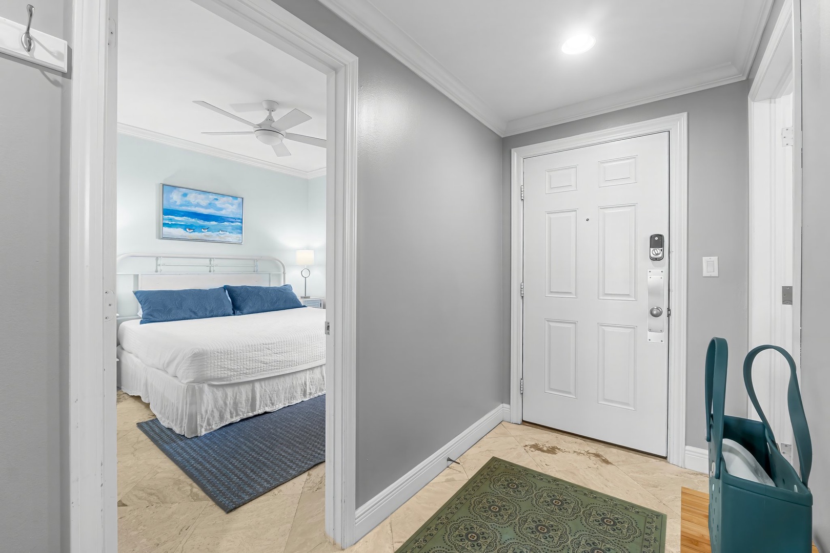 Hallway to guest bedroom