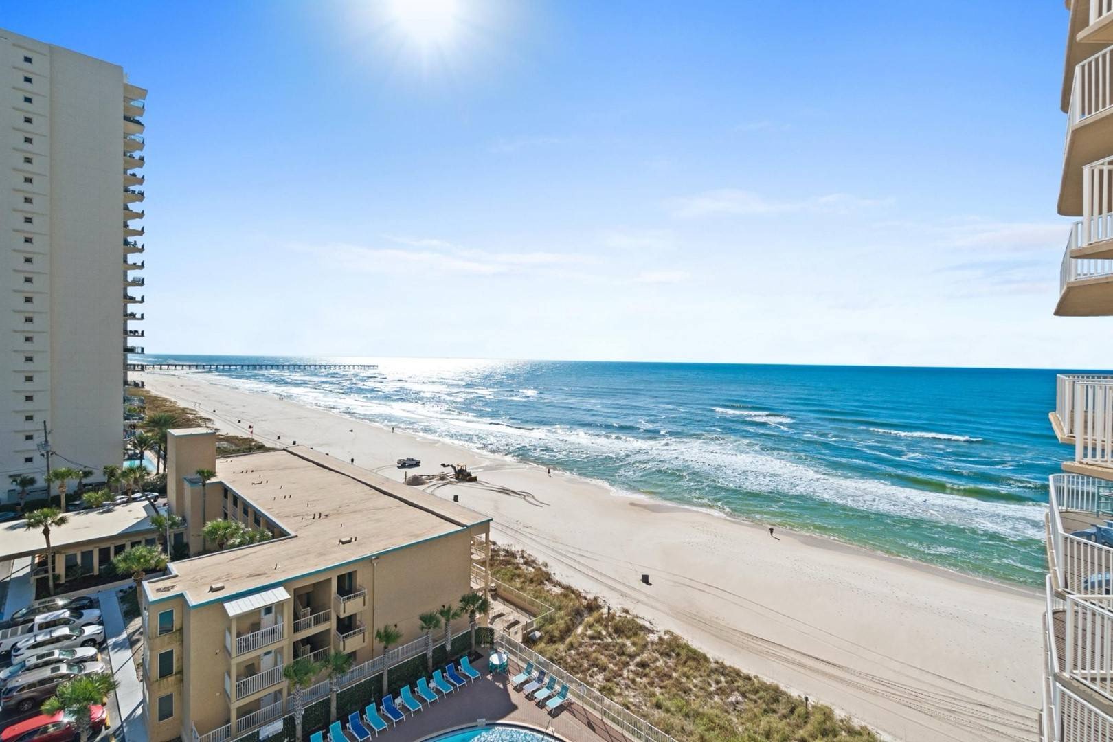 Beautiful coastal views from balcony