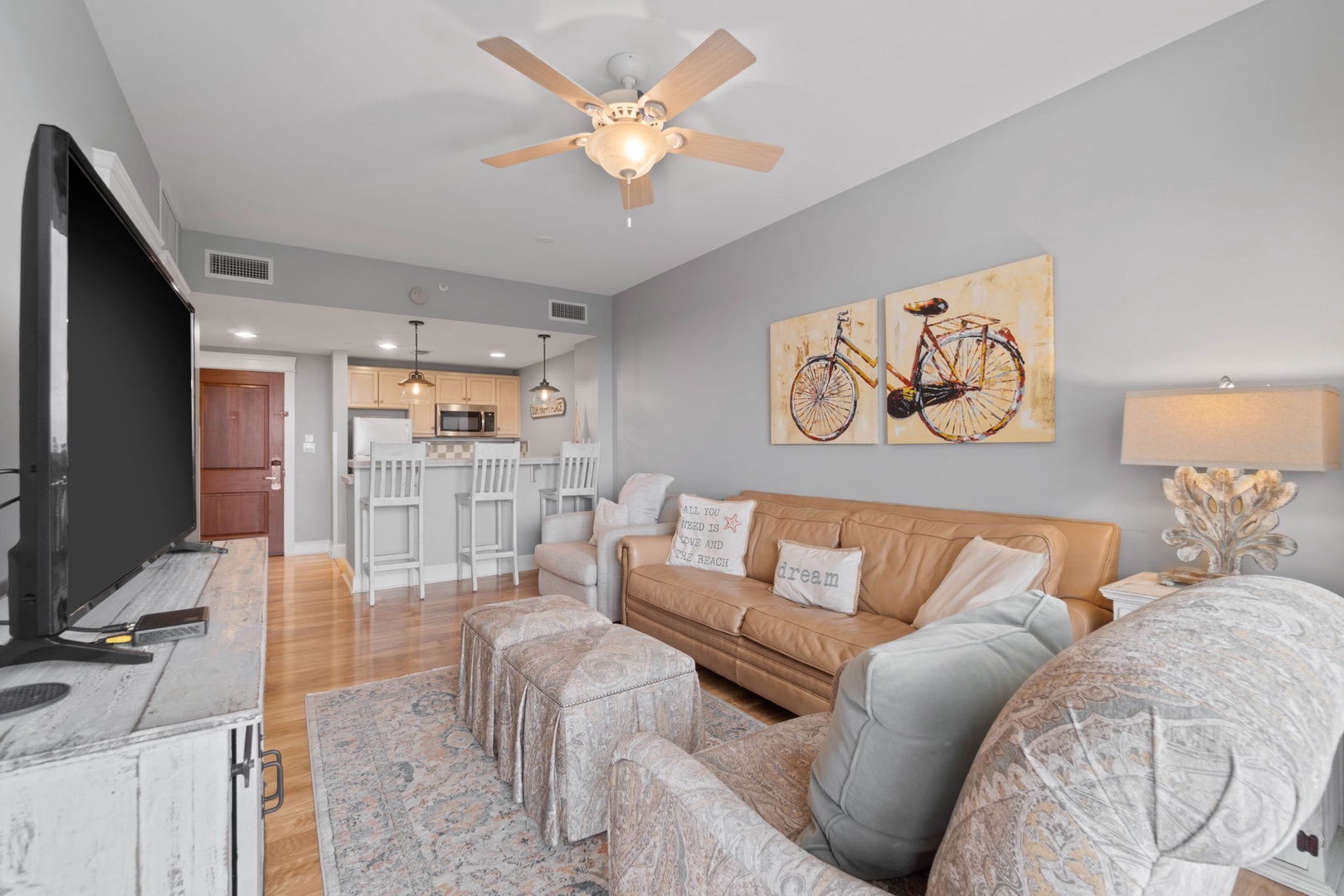 Living room with sleeper sofa