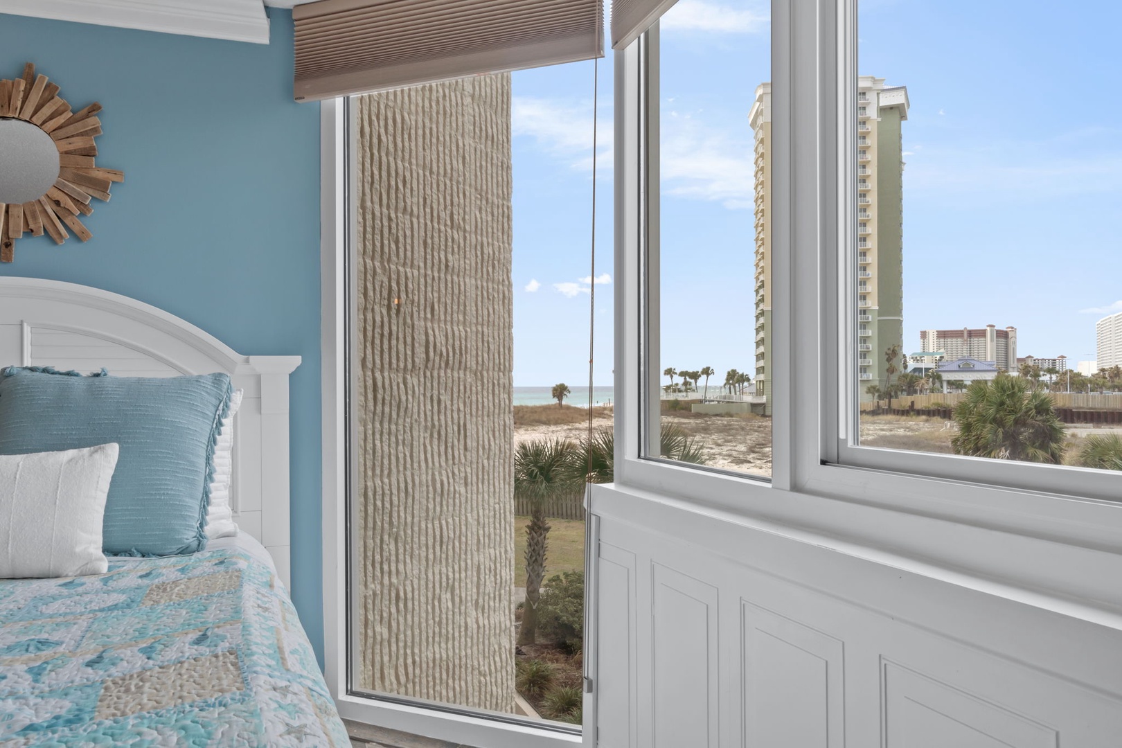 Large windows with a beautiful view