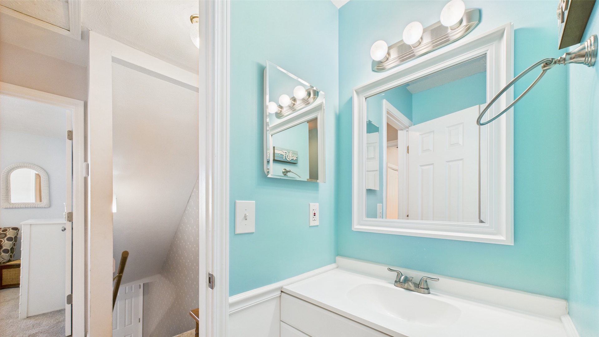 Full bathroom with shower and tub combo