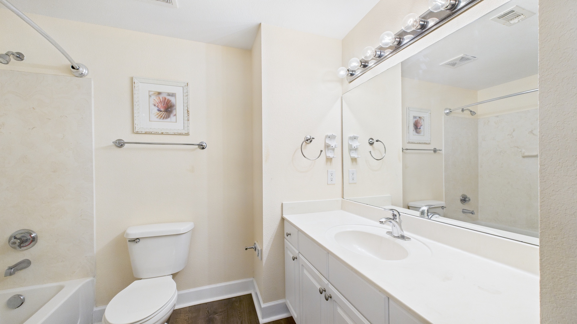 Master bathroom with shower and tub combo