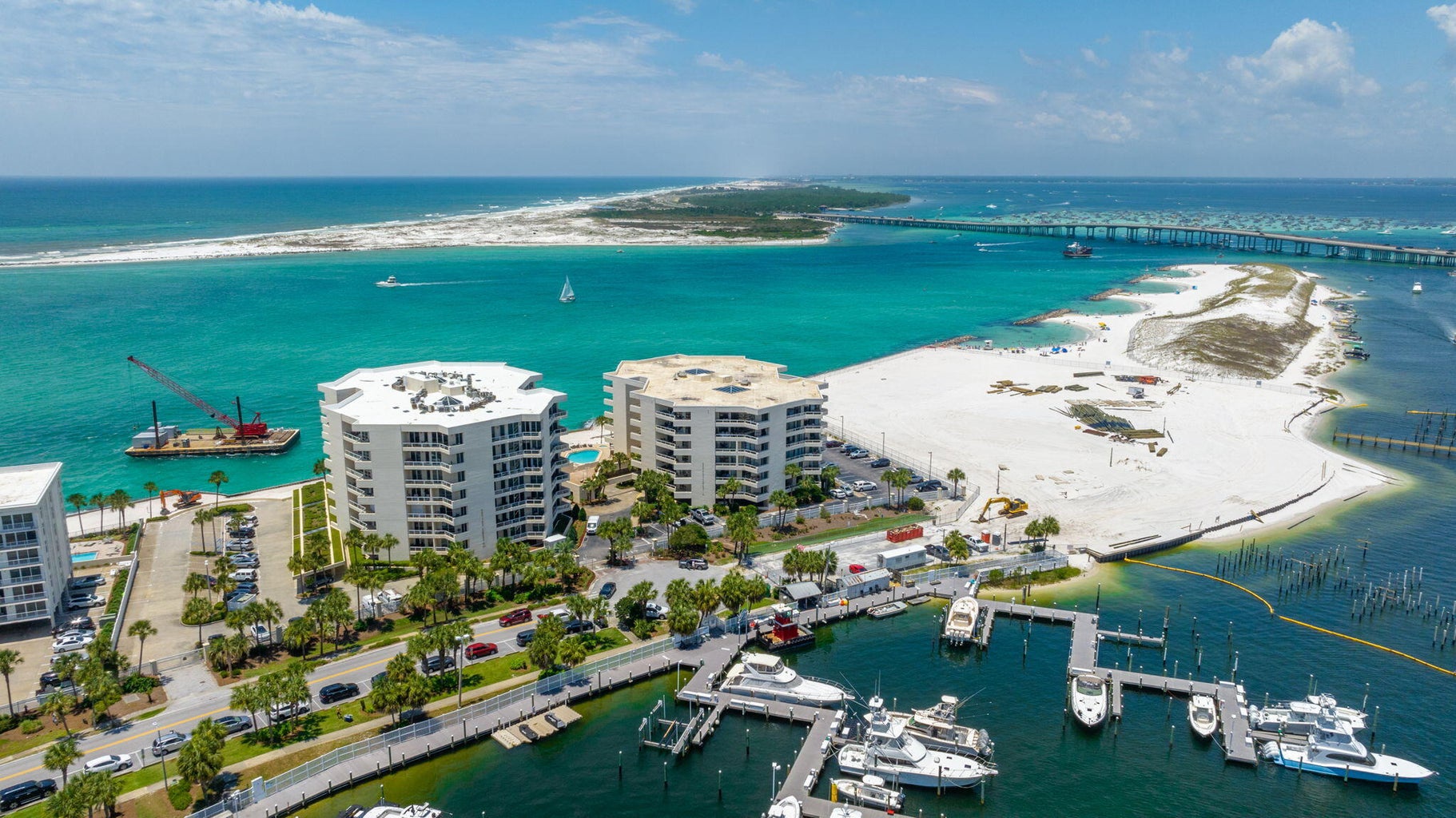Aerial of East Pass Towers 9