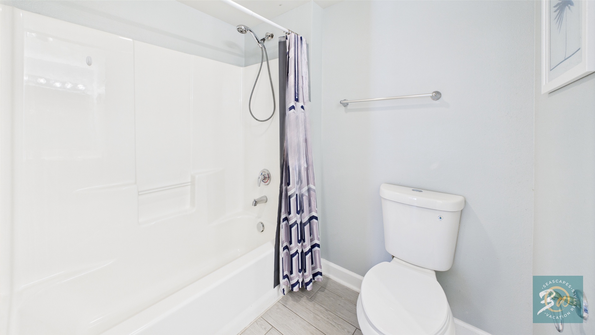 Master bathroom with shower and tub combo