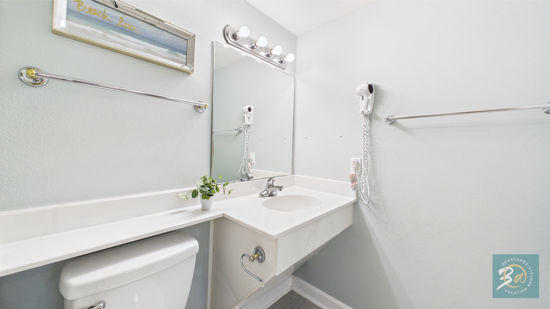 Full bathroom with shower and tub combo