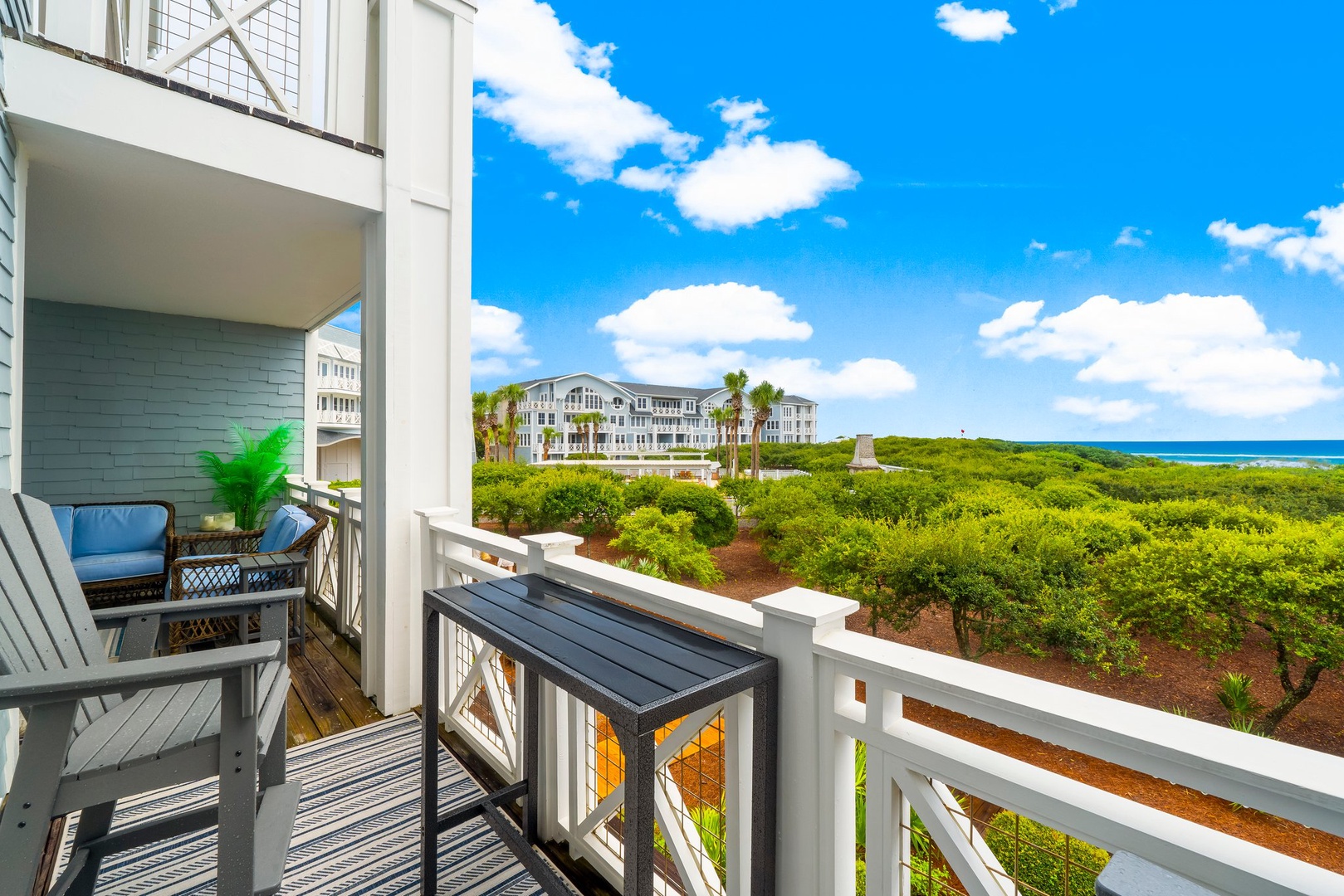 Balcony with outdoor furniture