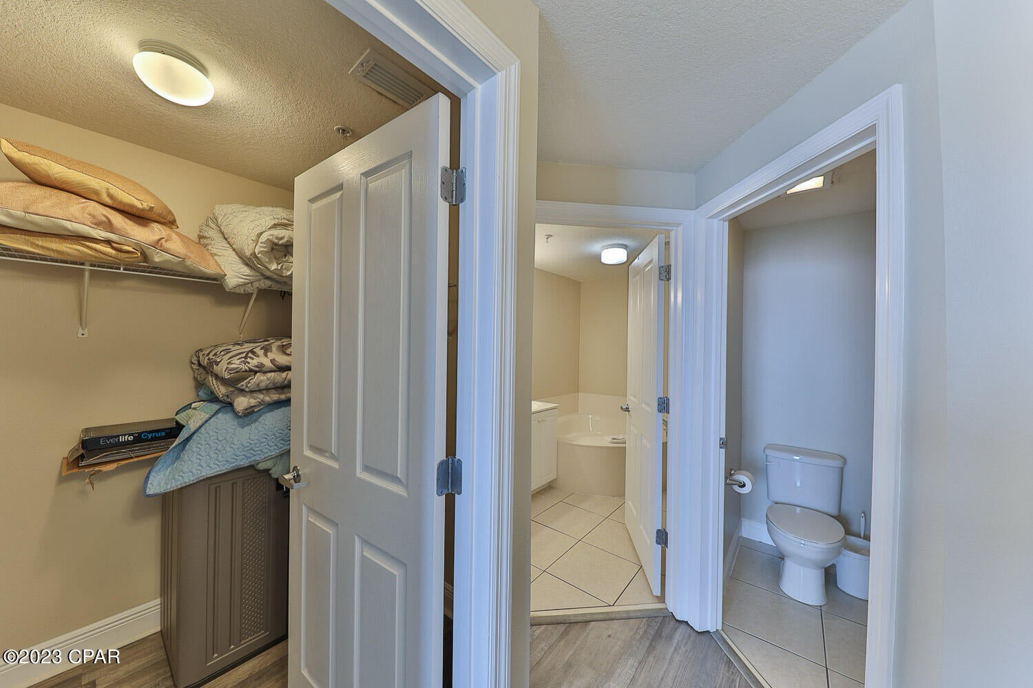 Primary bathroom and walk in closet