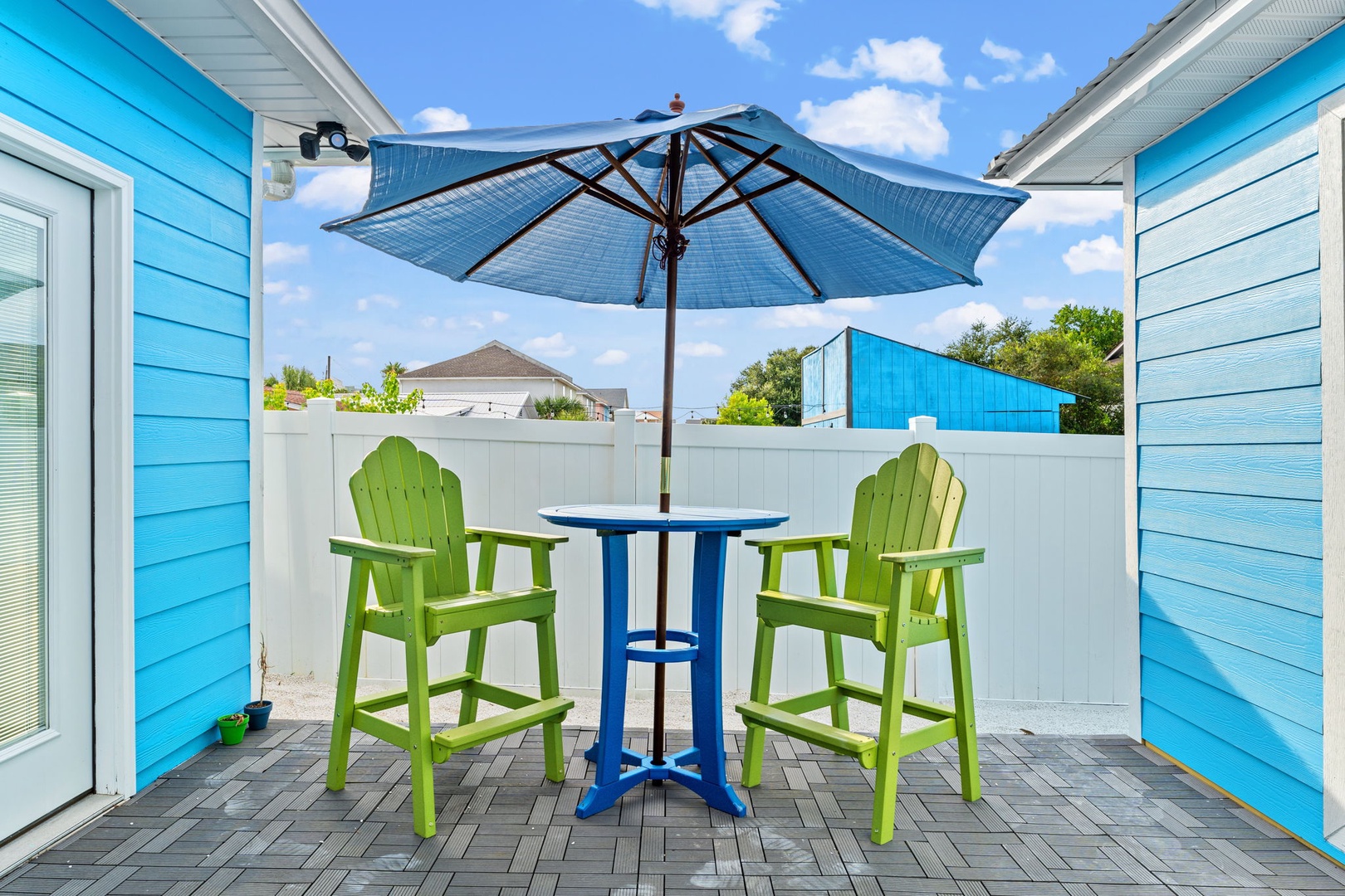 Back patio seating