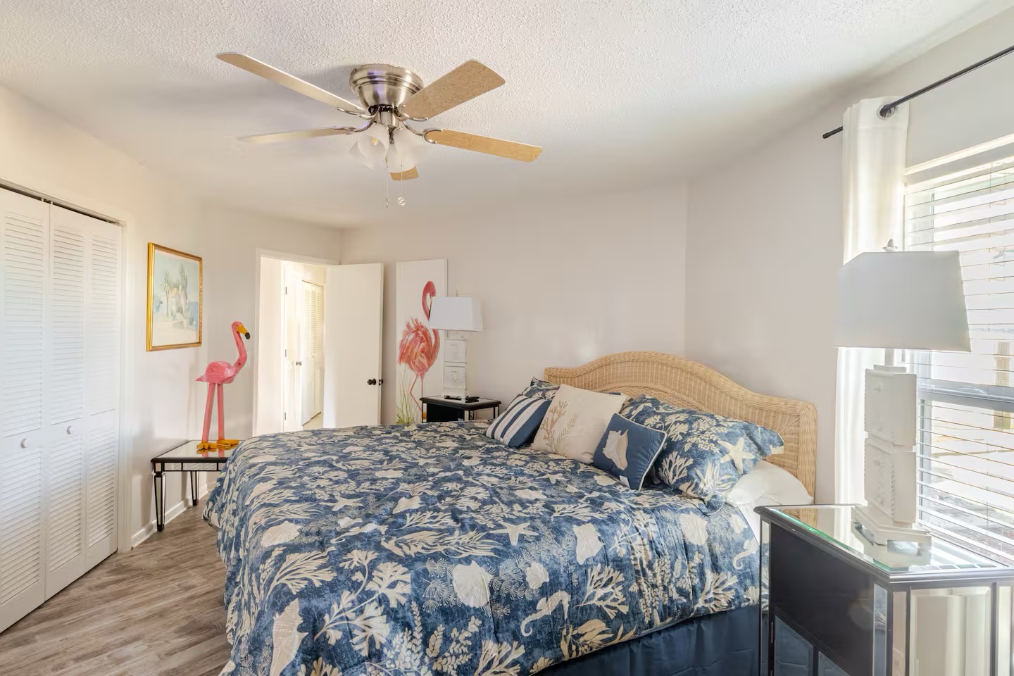 Primary bedroom with king bed