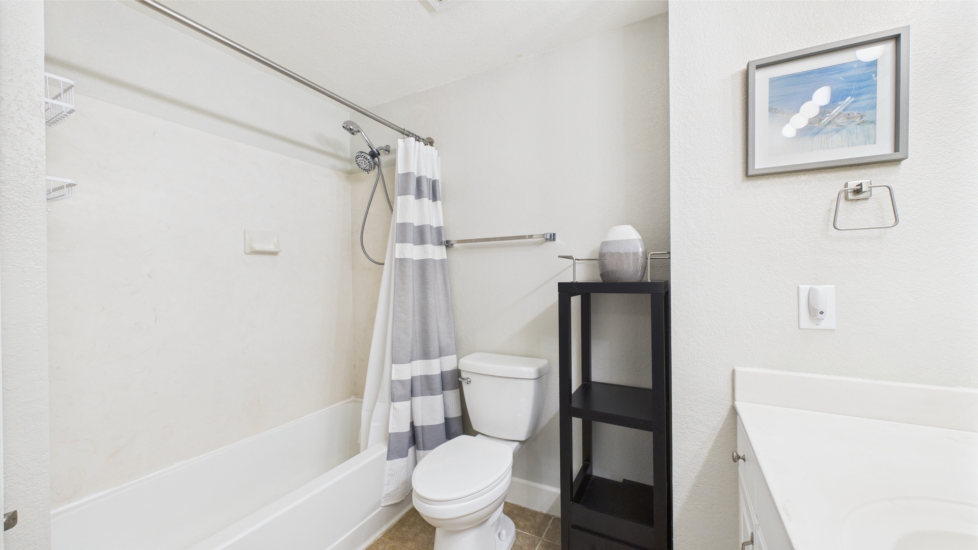 Master bathroom with shower and tub combo