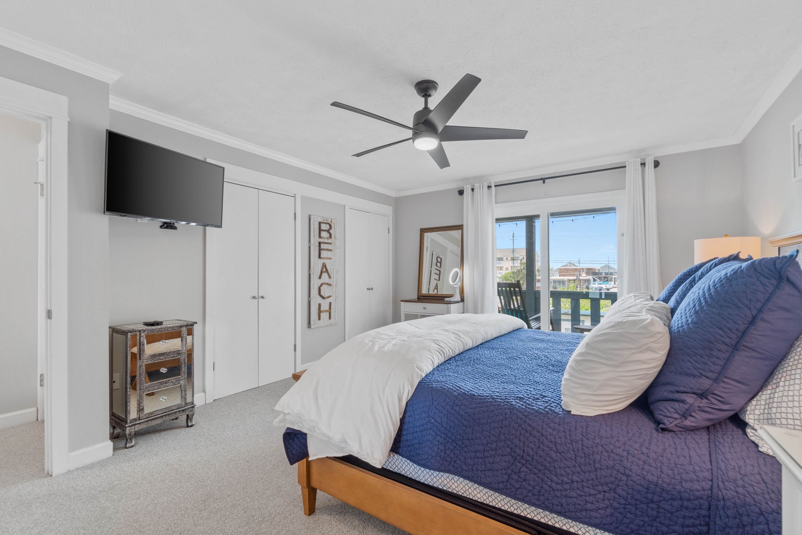 Master bedroom with king bed