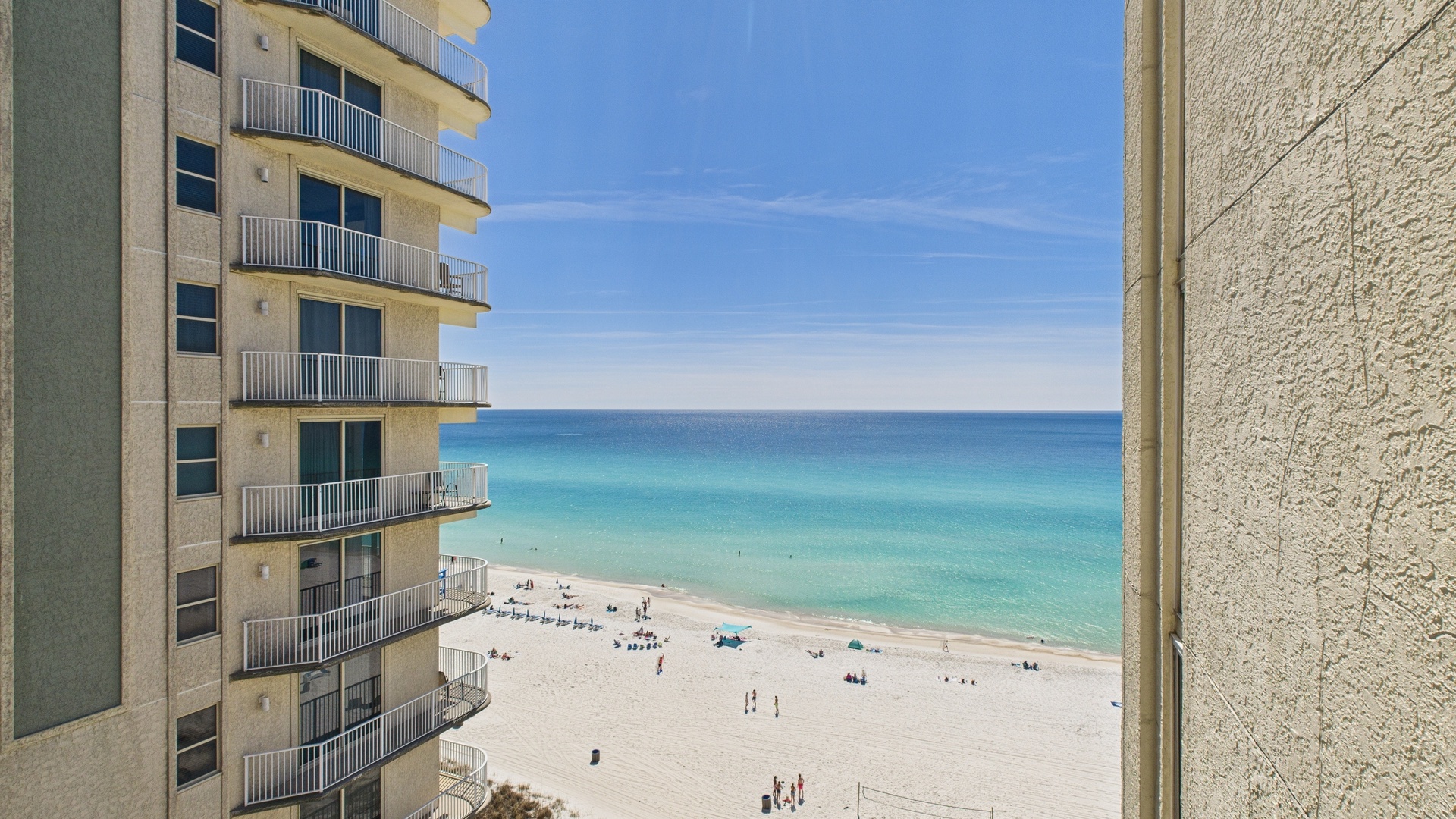 Coastal views from balcony