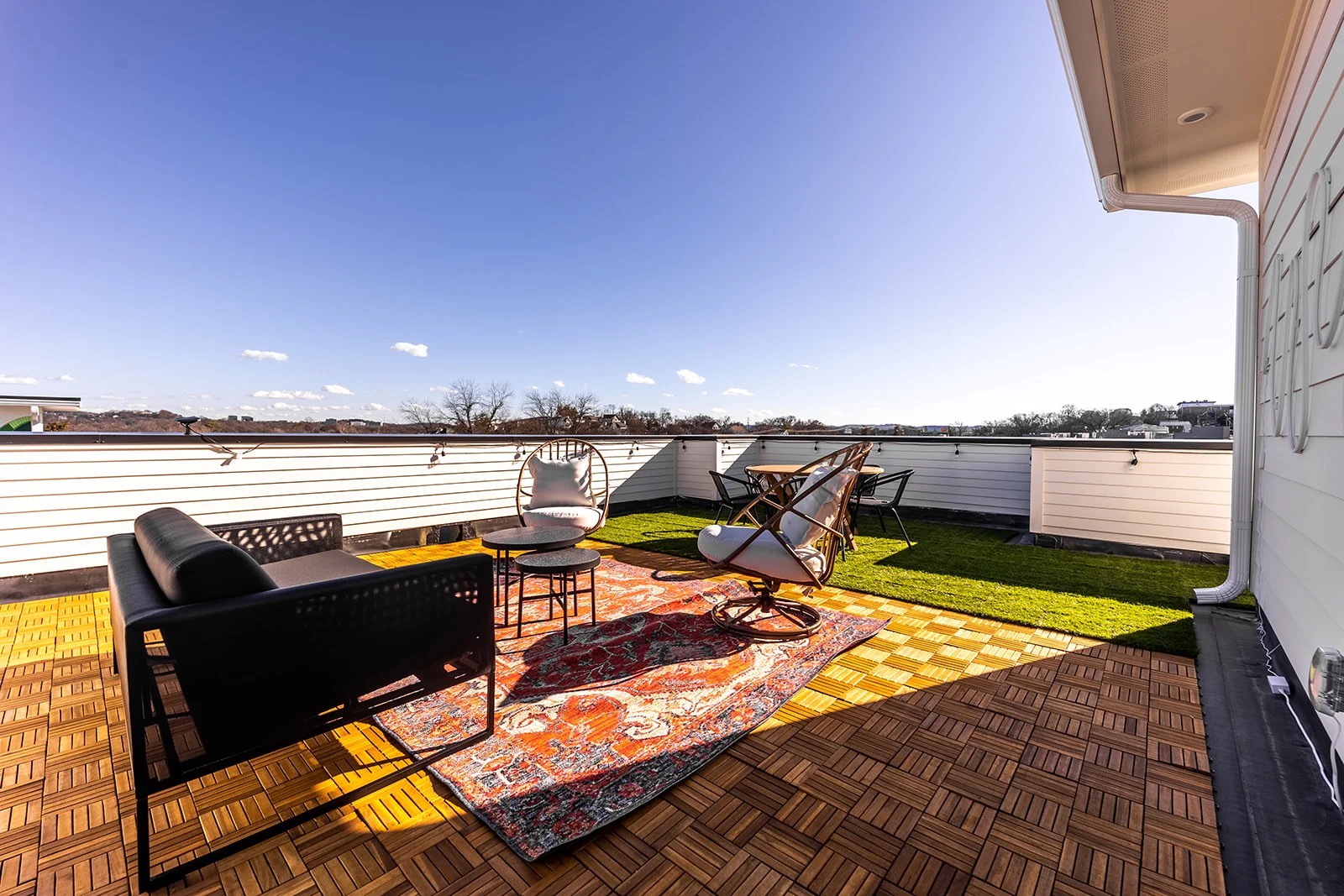 Beautiful views from the rooftop deck