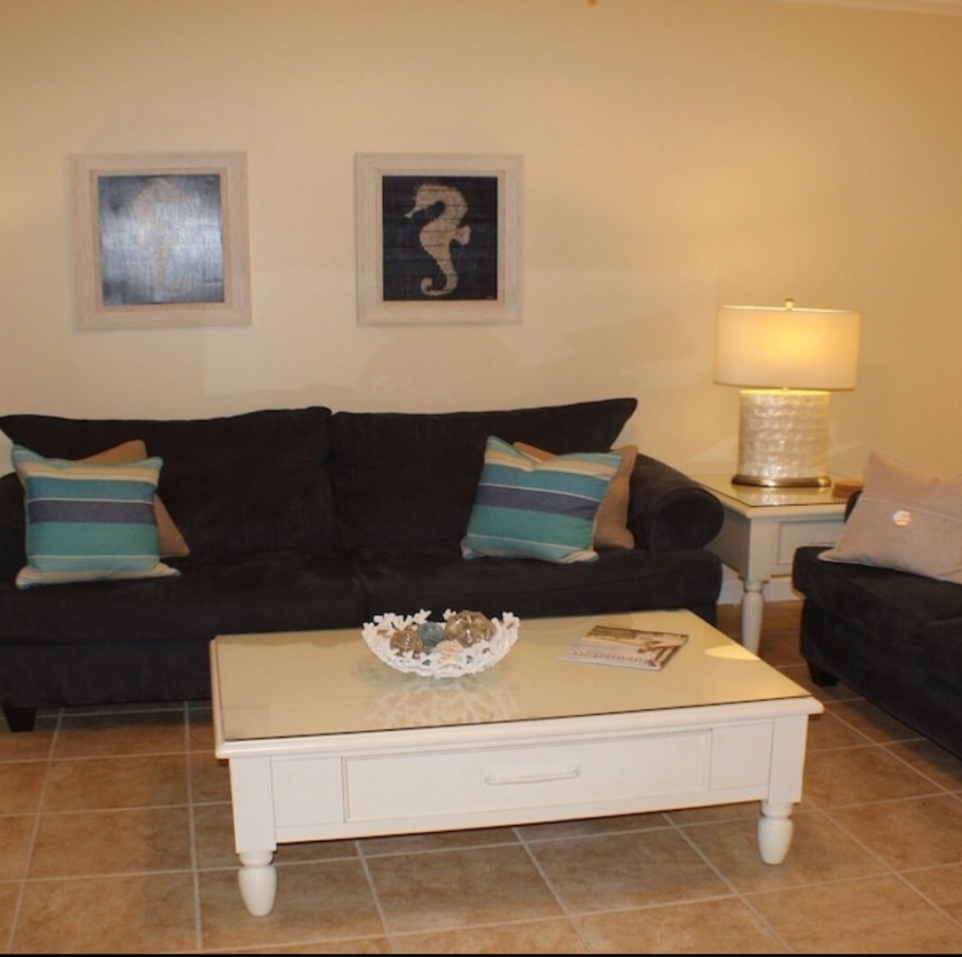 Living room with sofa bed