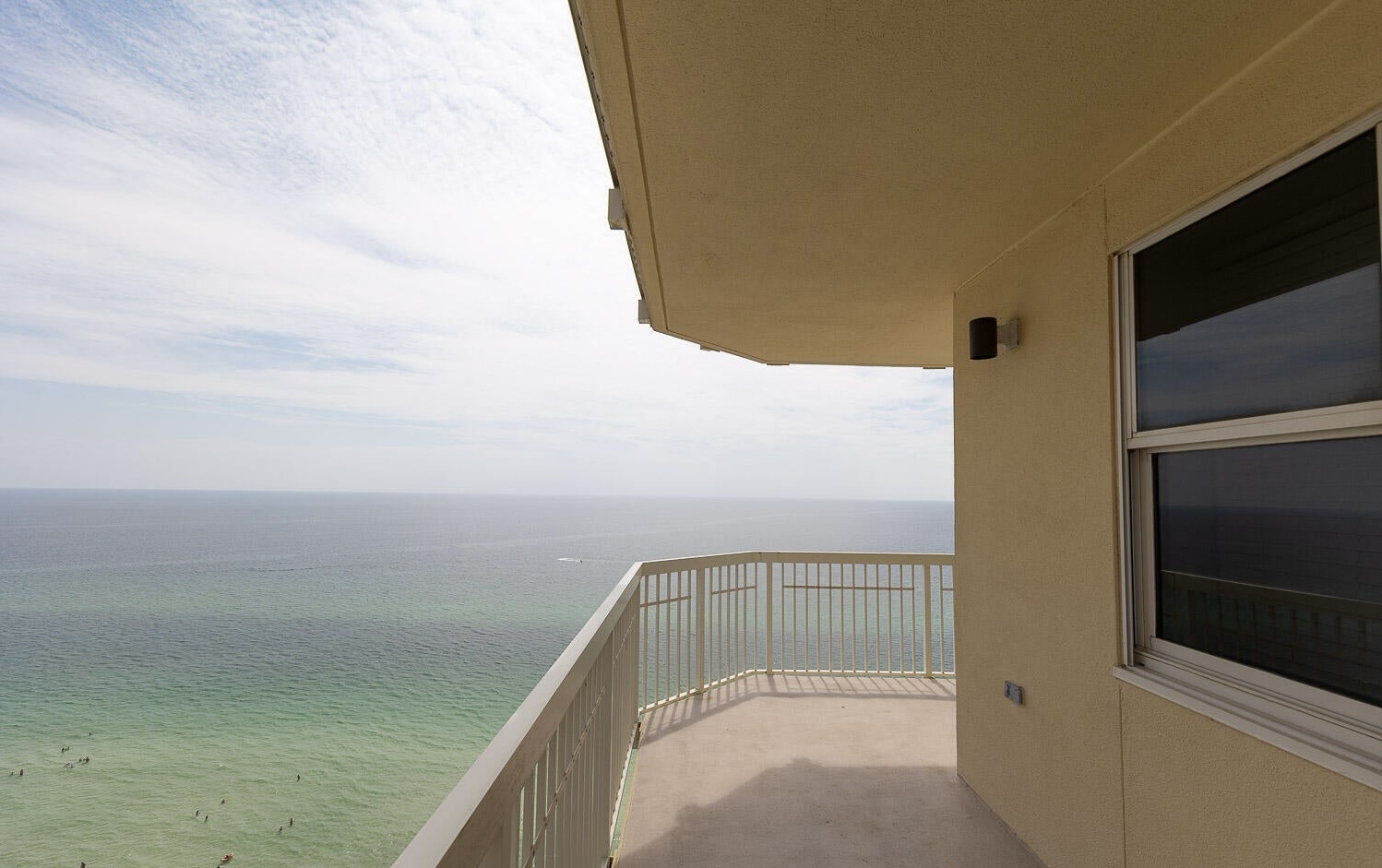 Wraparound balcony with seating and scenic views