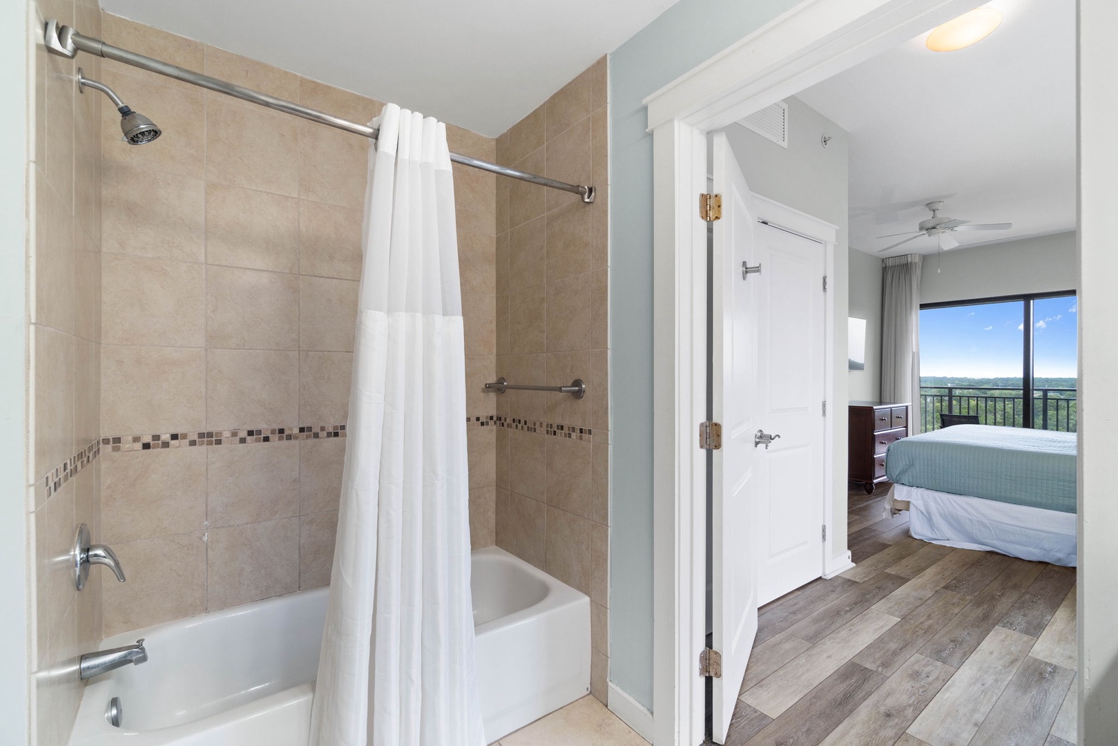 Primary Bathroom with a tub/shower combination