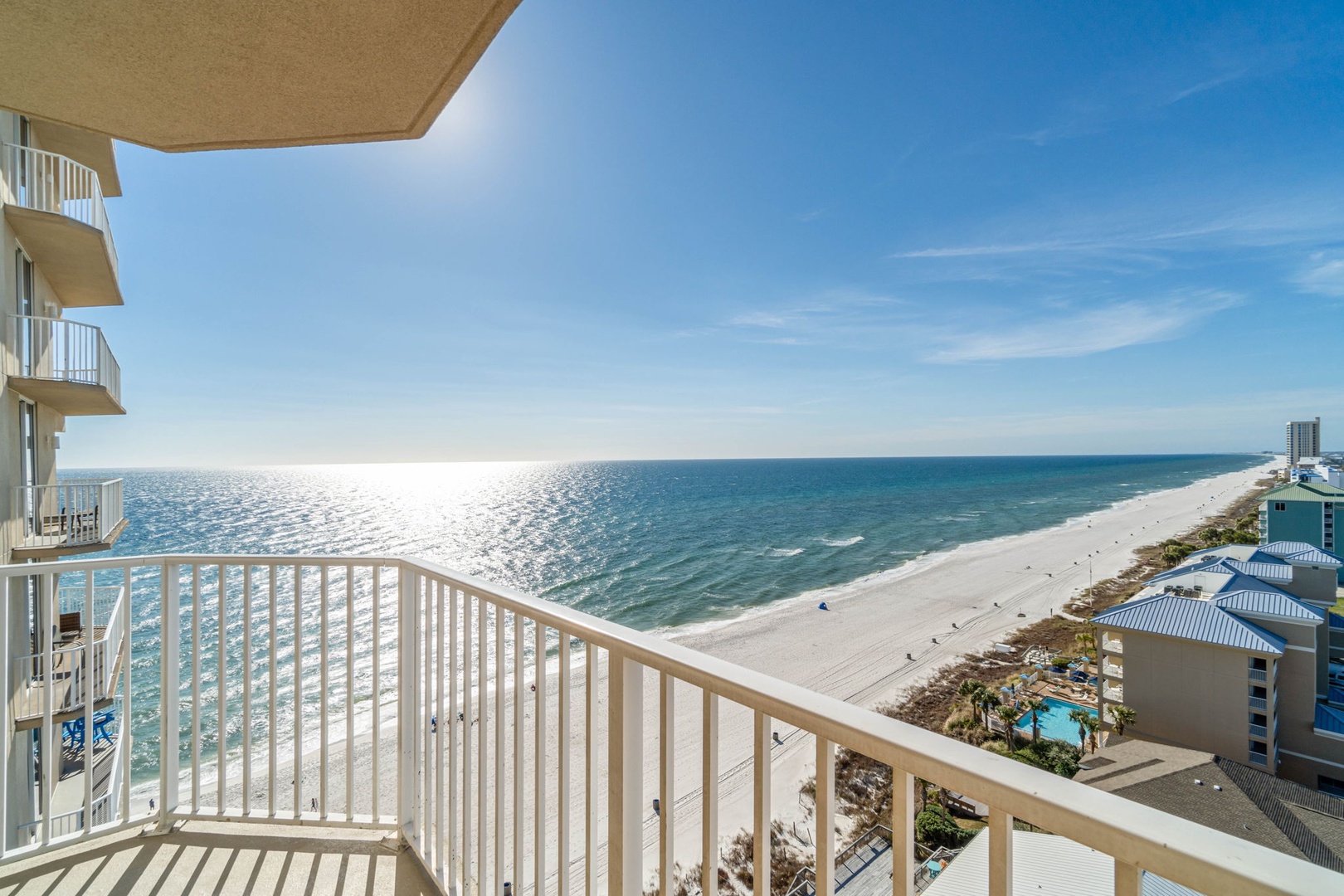 Gorgeous balcony with seating area--UNBELIVABLE VIEWS OF THE SUNSET AND GULF