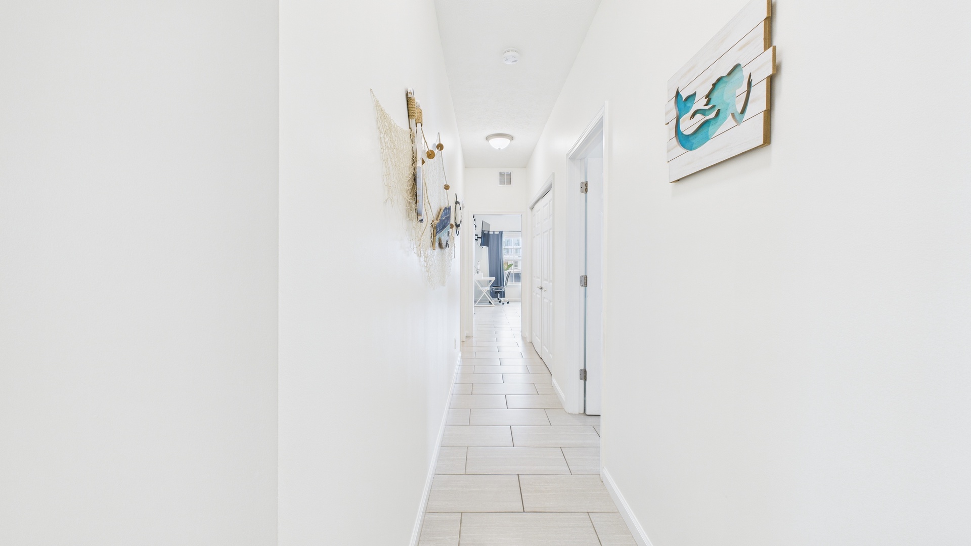 Hallway to master suite