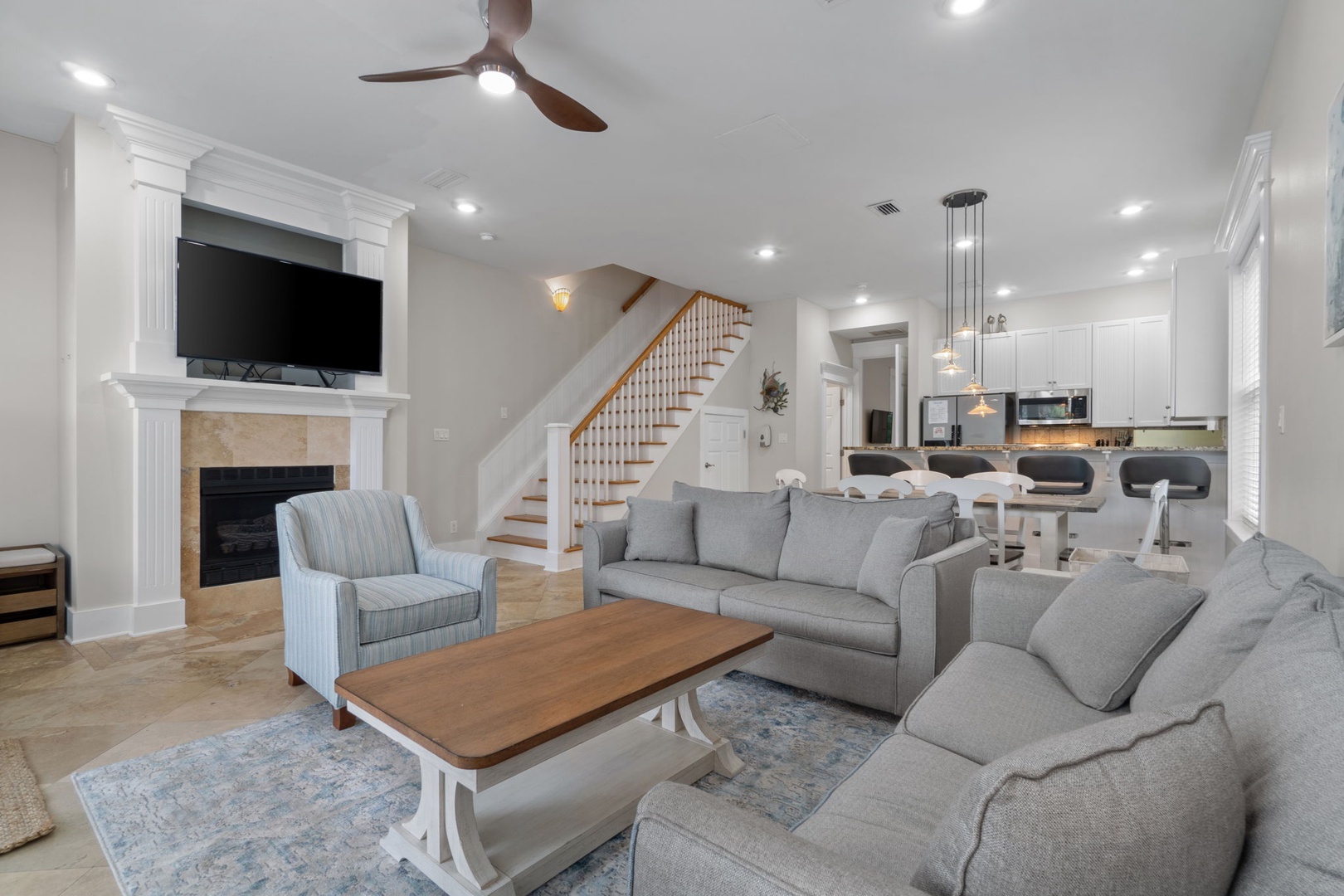 LIving room on the first floor