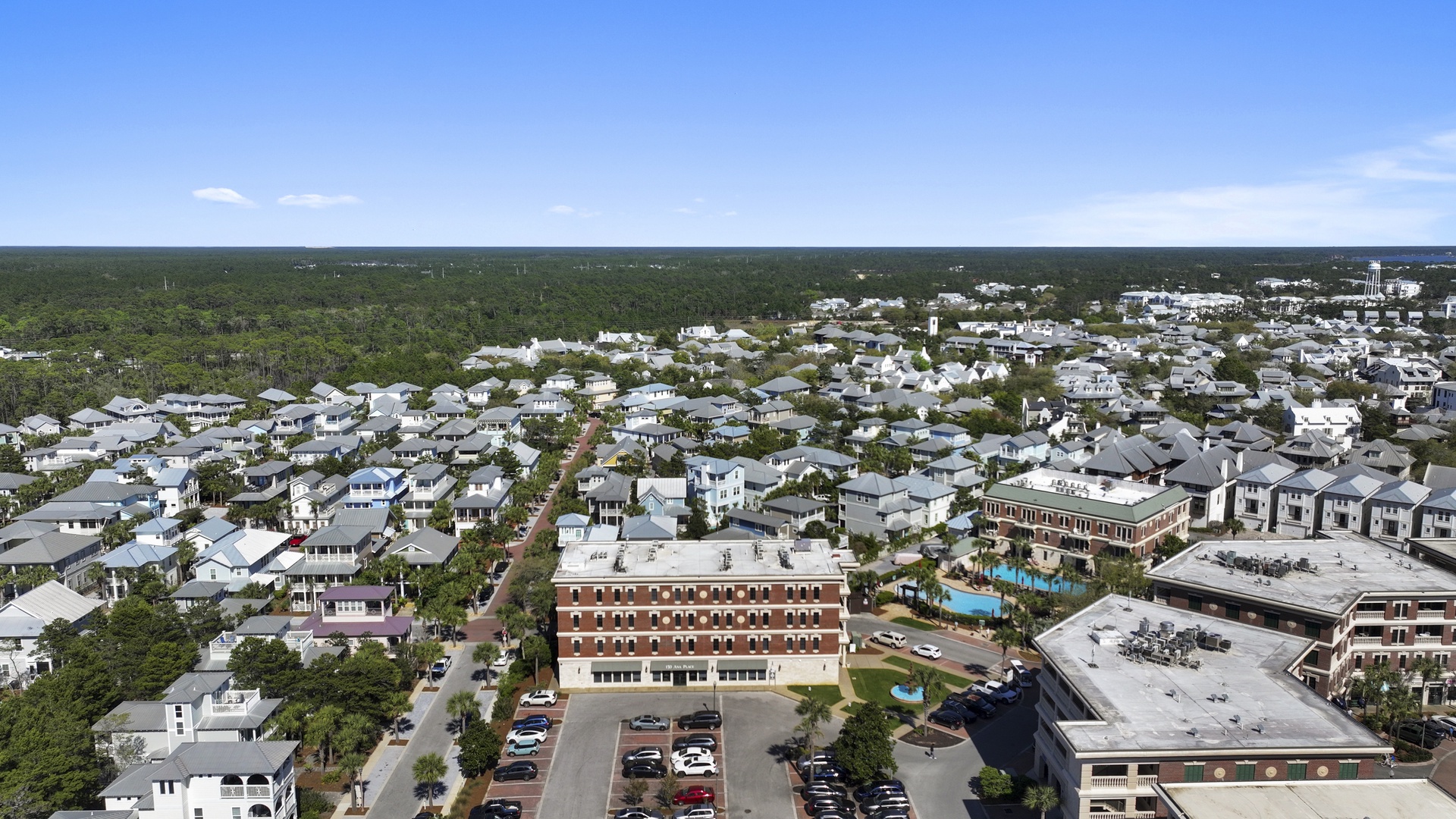 Complex aerial view