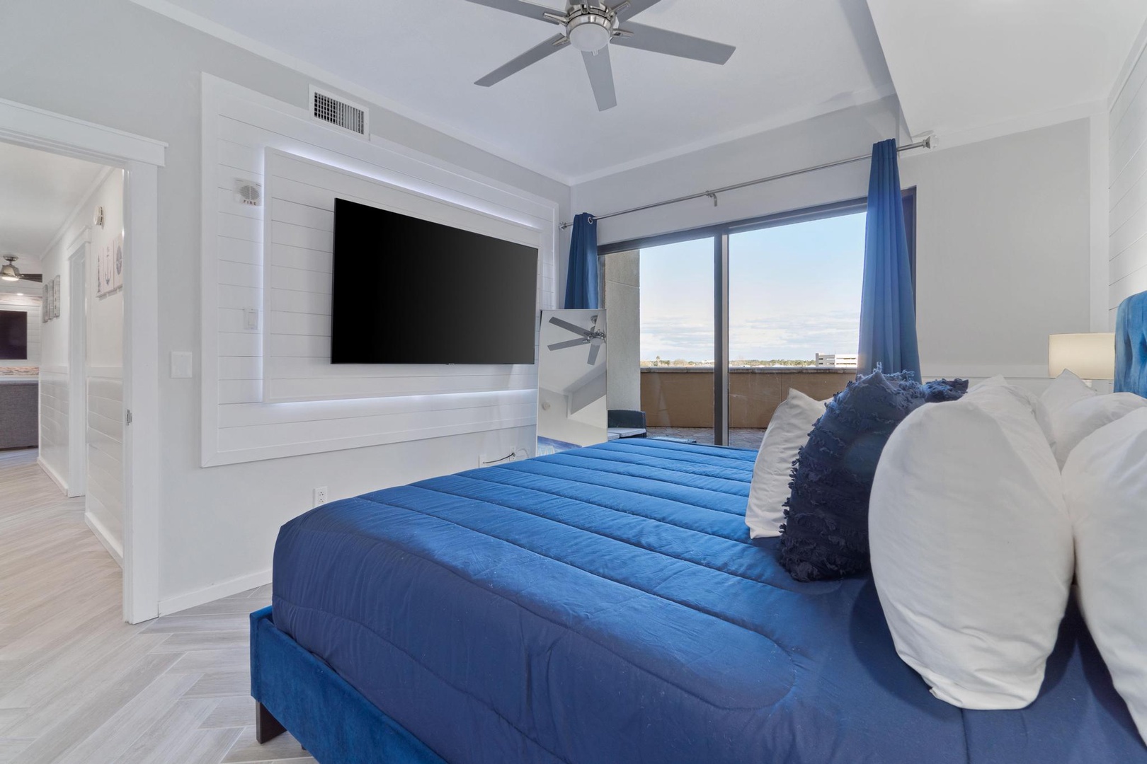 Master bedroom with king size bed