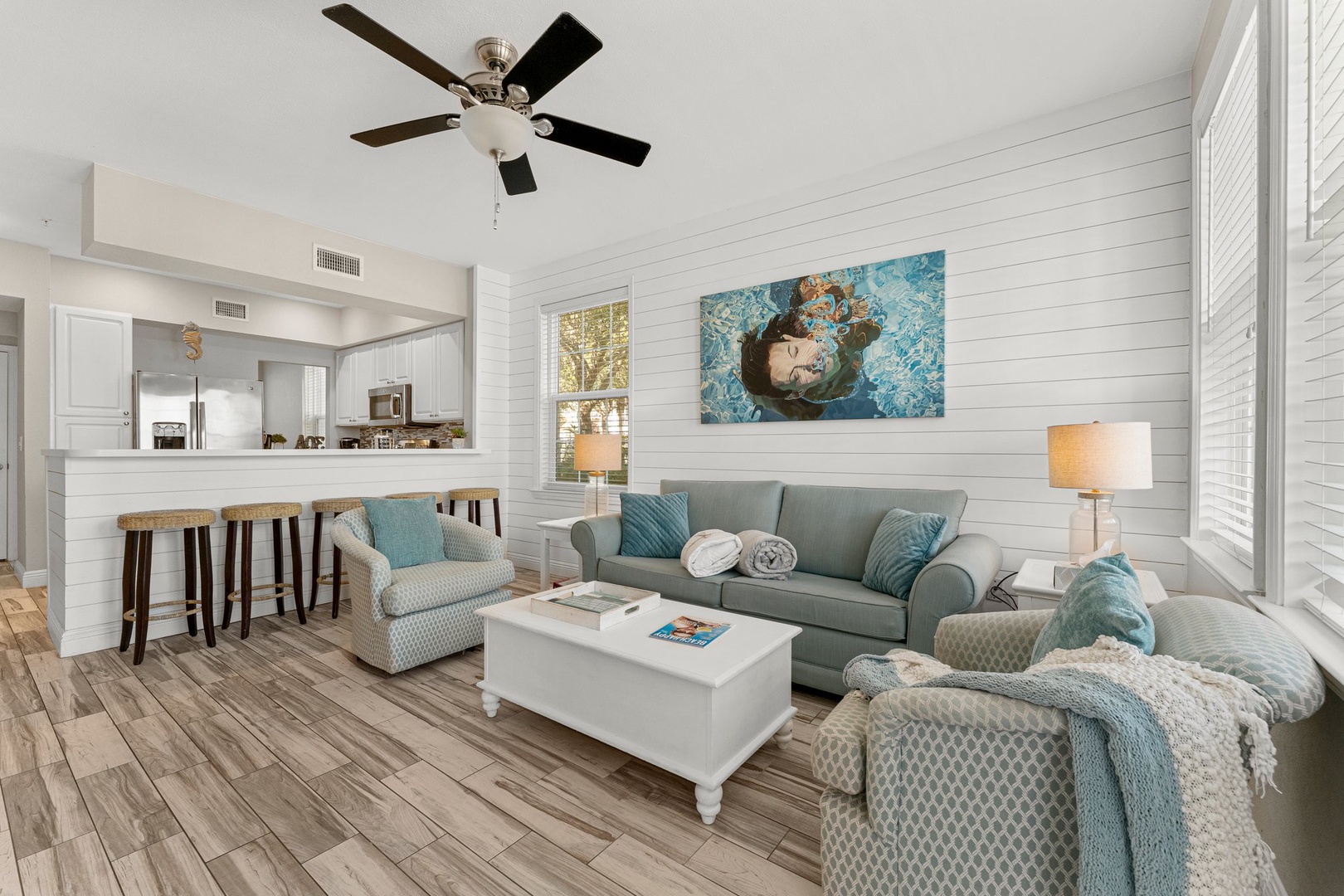 Living room with sleeper sofa