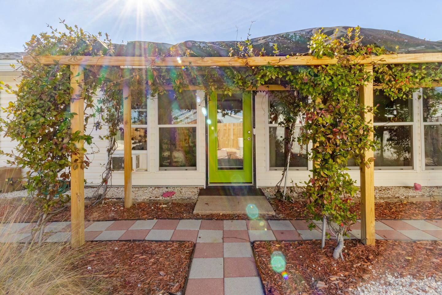 Back door and beautiful courtyard