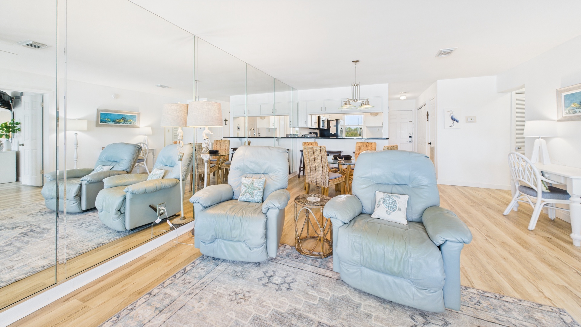 Two comfortable reclining arm chairs