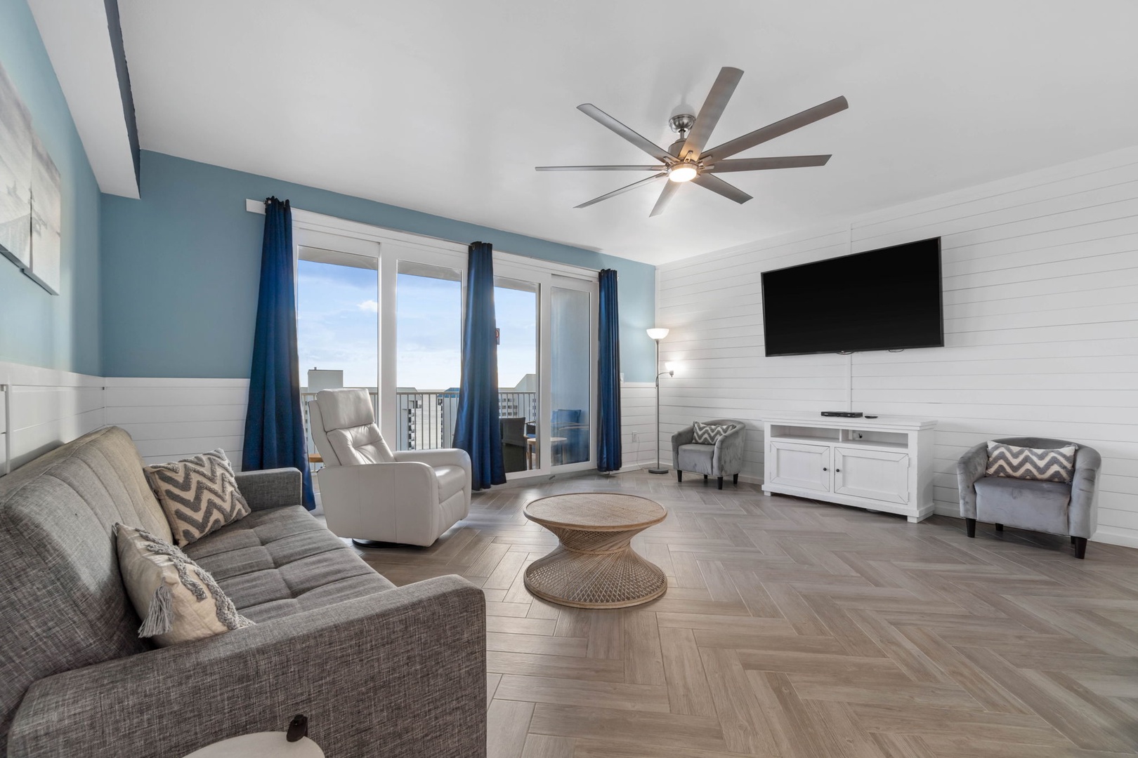 Living room with gulf view