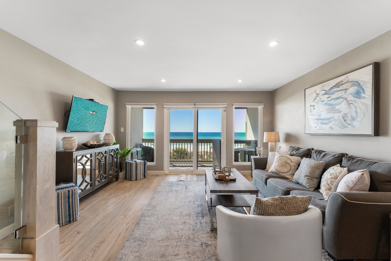 Living room with sleeper sofa