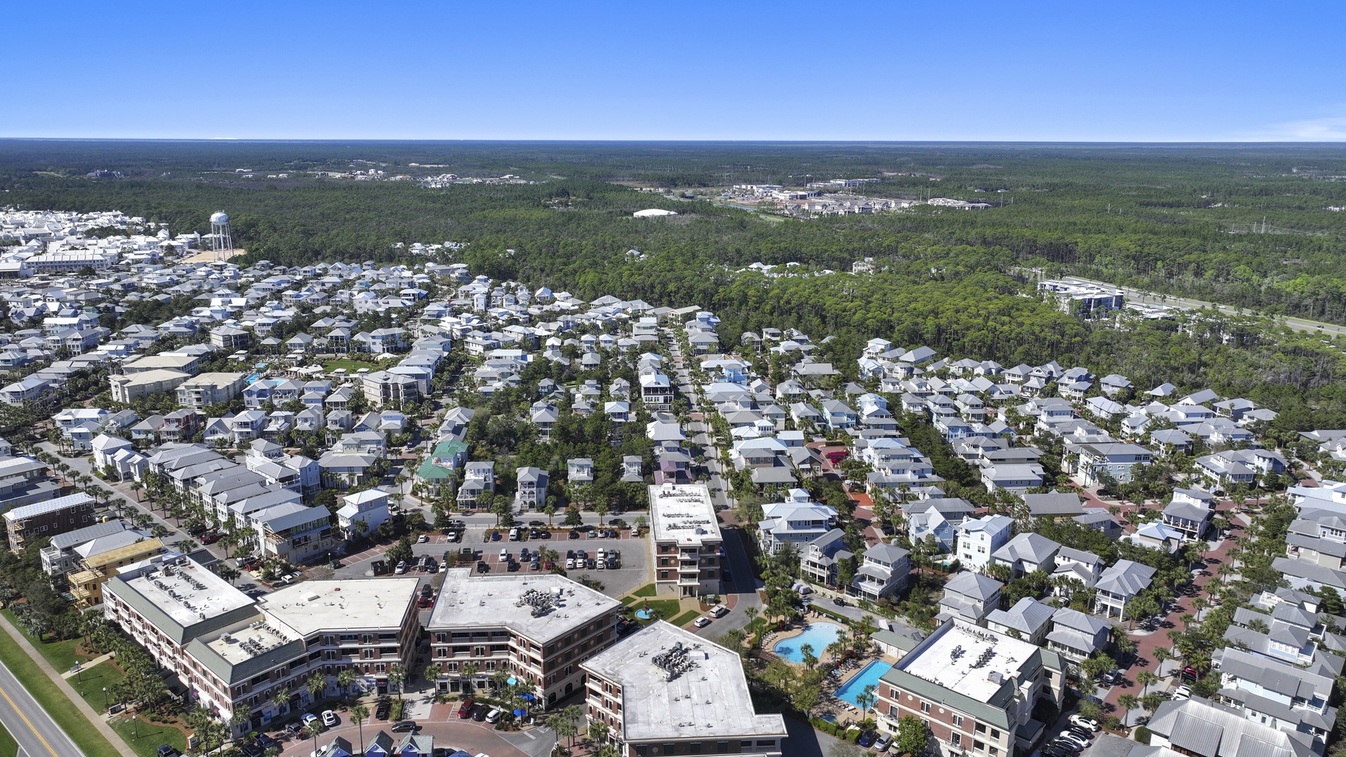 Complex aerial view