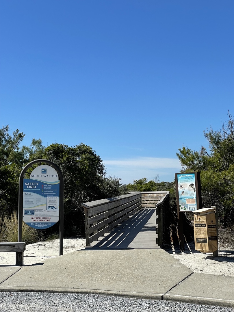 Inlet Beach Access-Gulf access 800 feet from the home