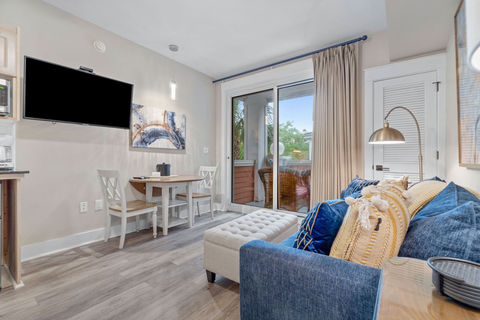 Living area with sleeper sofa
