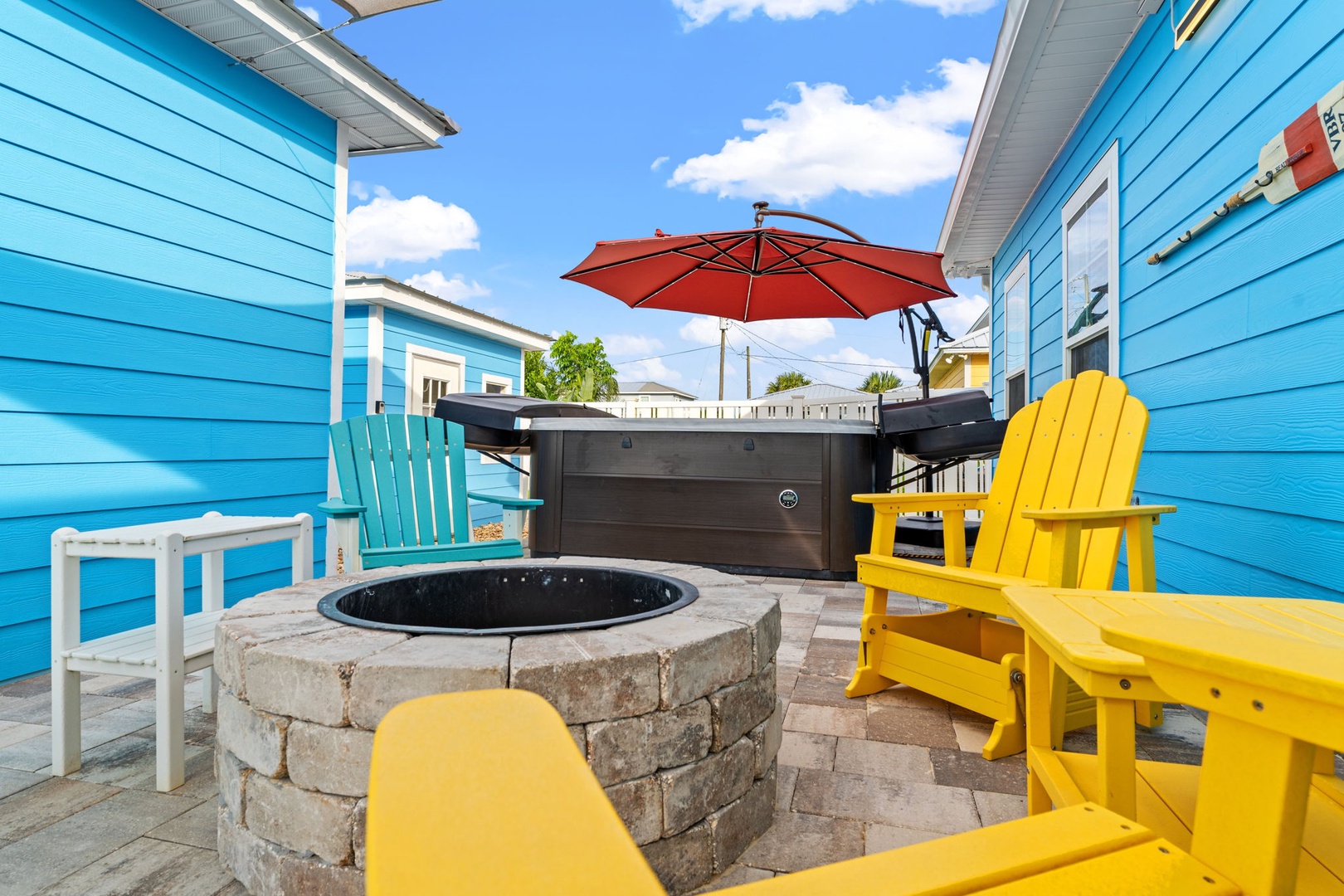 Back patio seating