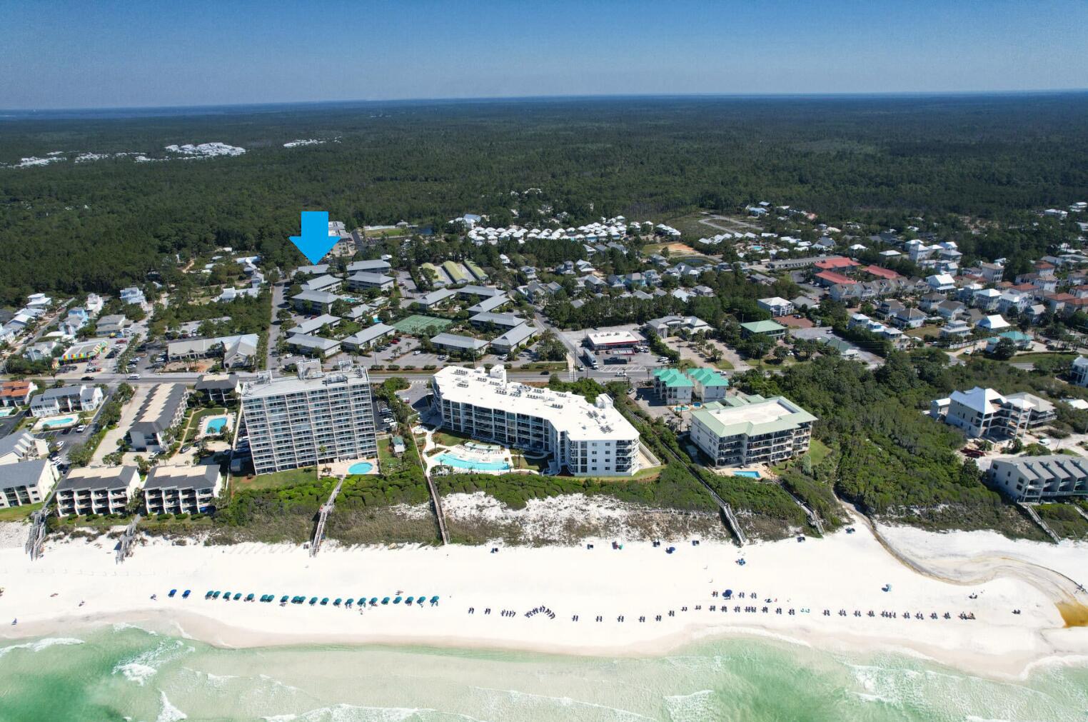 Aerial of Beachwood Villas community