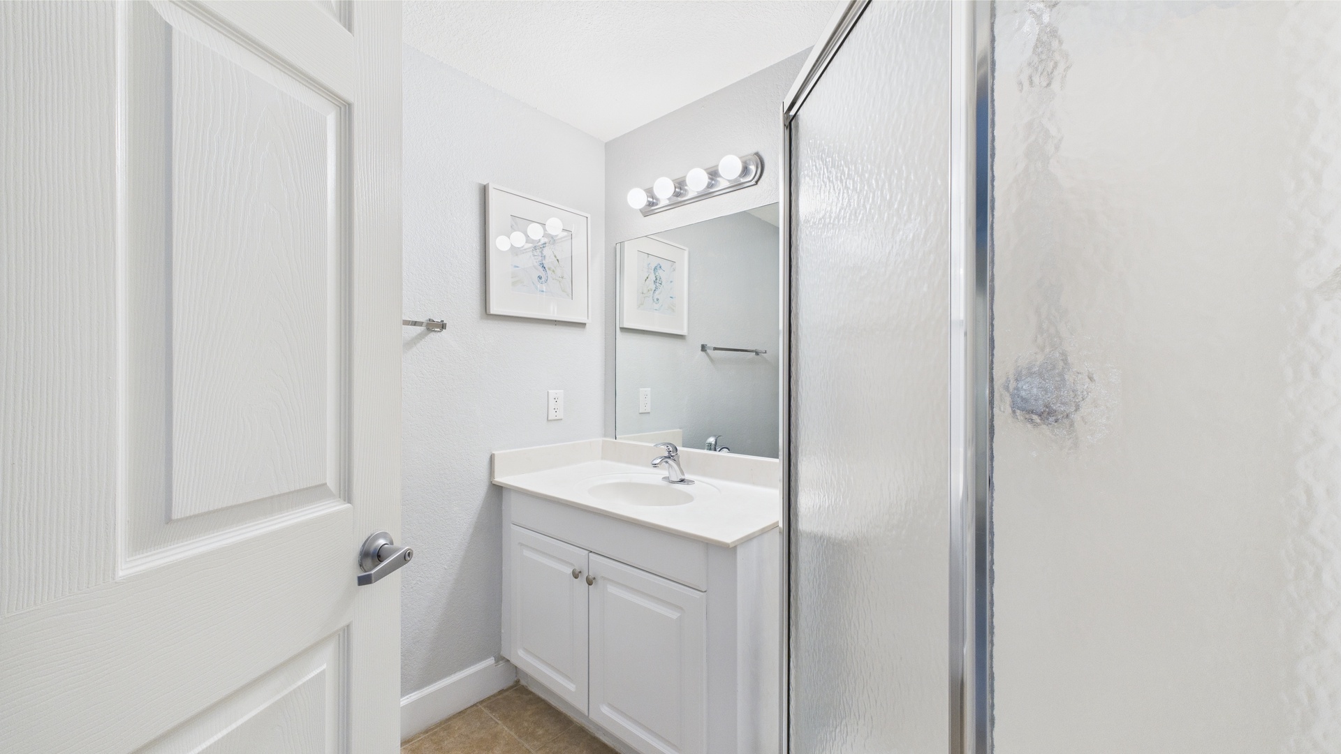 Guest bathroom with shower only