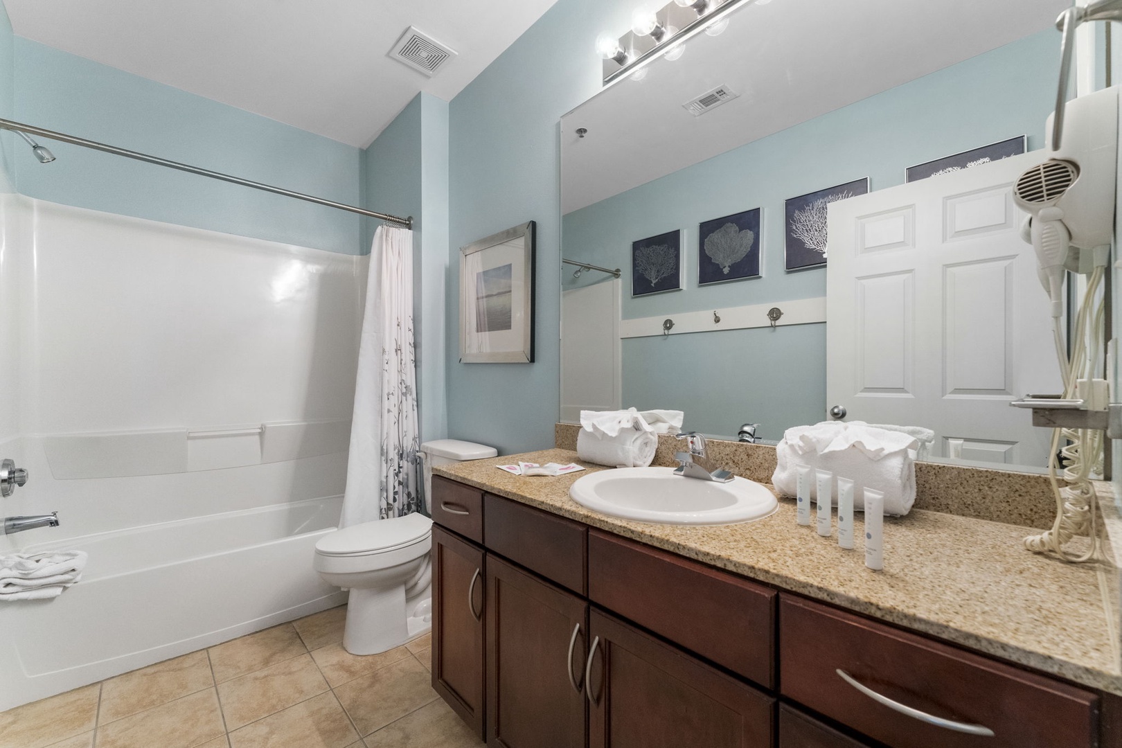 Master bathroom with shower/tub combo
