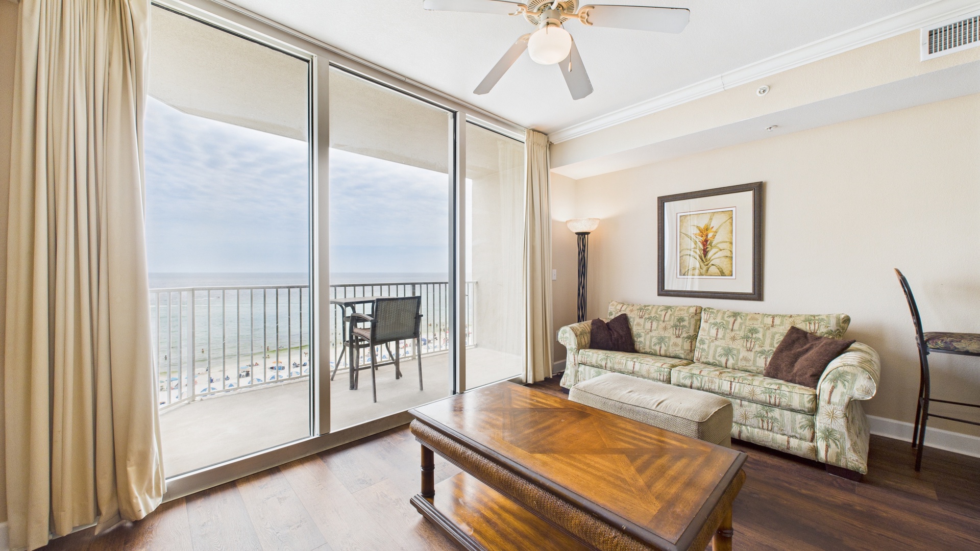 Balcony access in living area