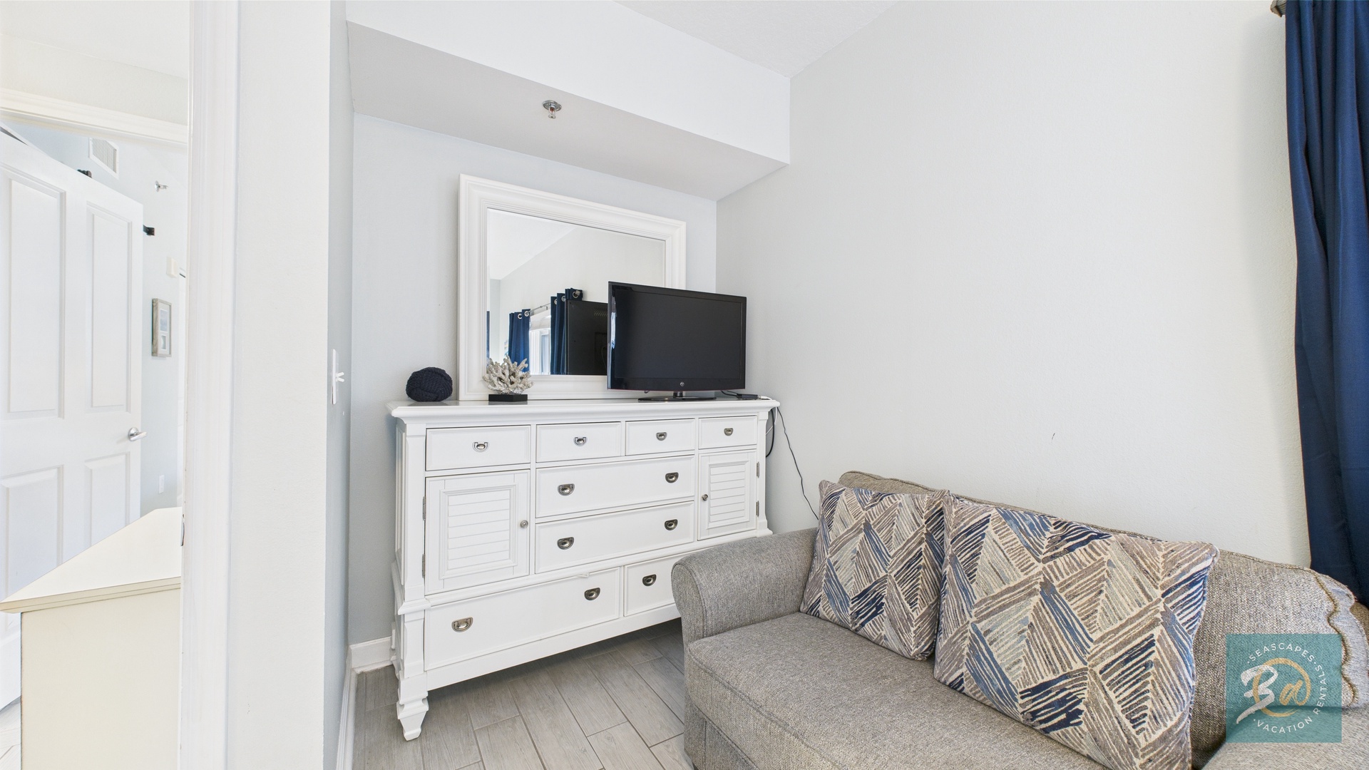 Couch in master bedroom for lounging